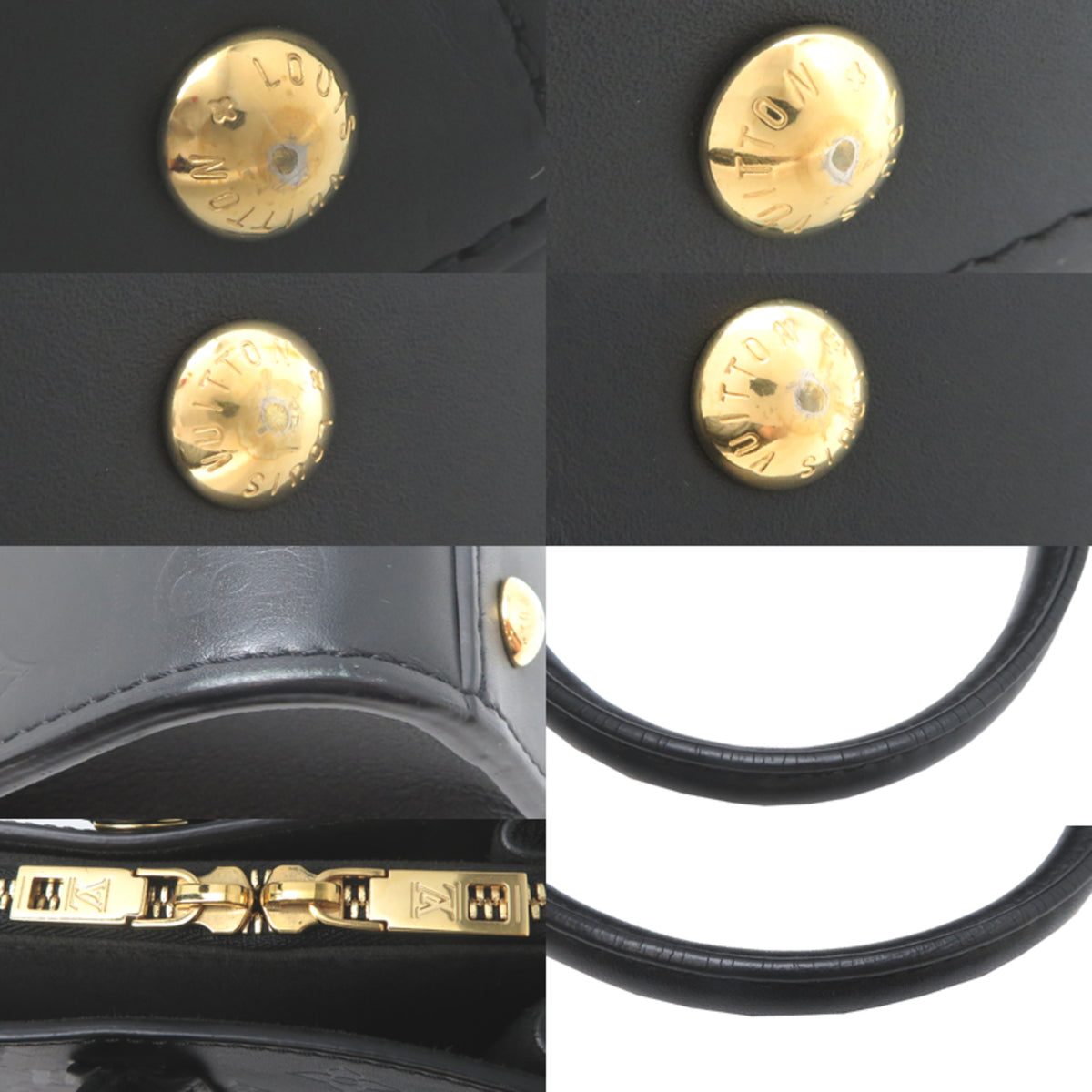 Louis Vuitton Black Noir Monogram Shadow Handbag (Pre-Owned)
