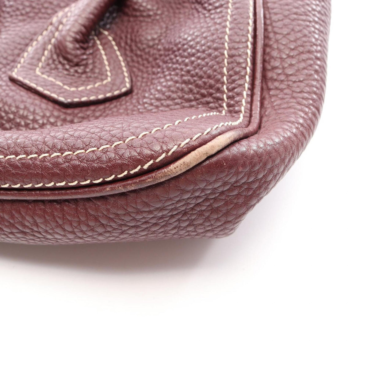 Celine Bordeaux Leather Handbag (Pre-Owned)