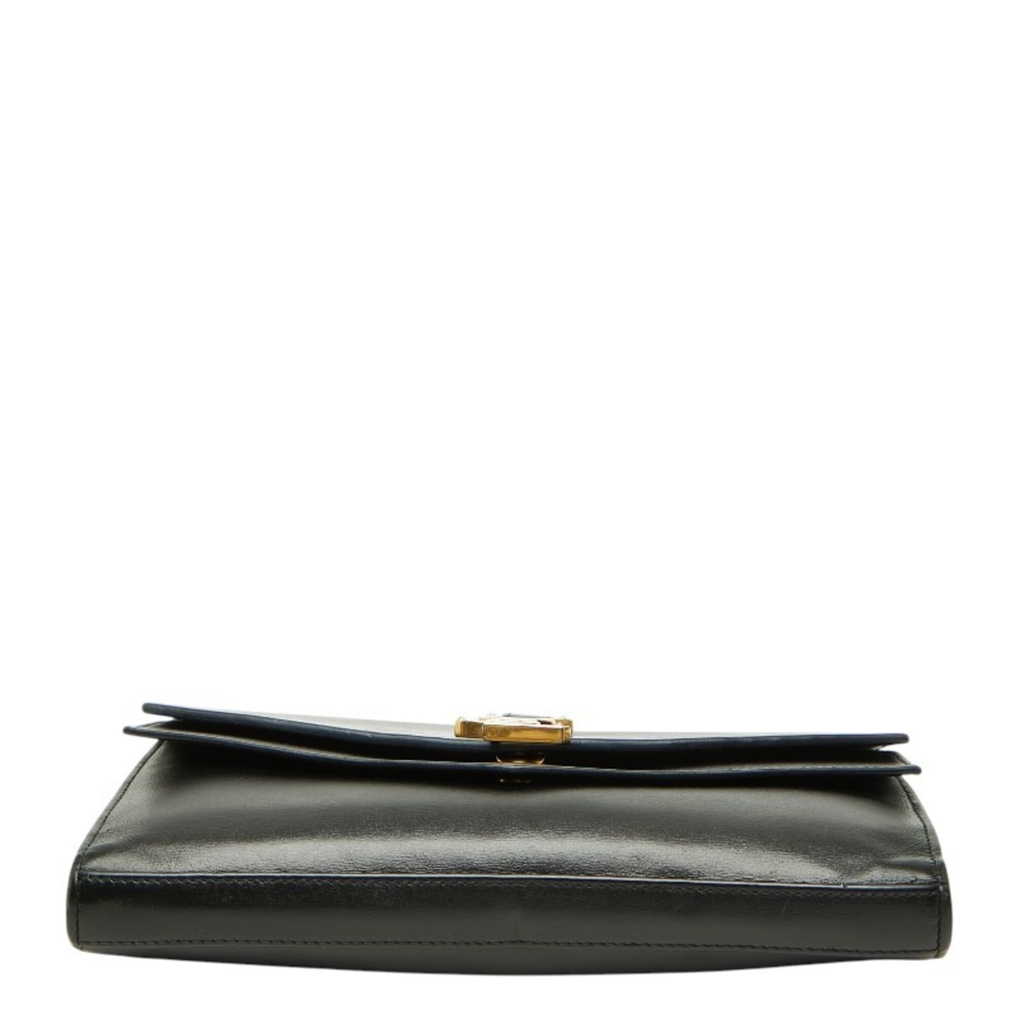 Saint Laurent Black Leather Shoulder Bag (Pre-Owned)