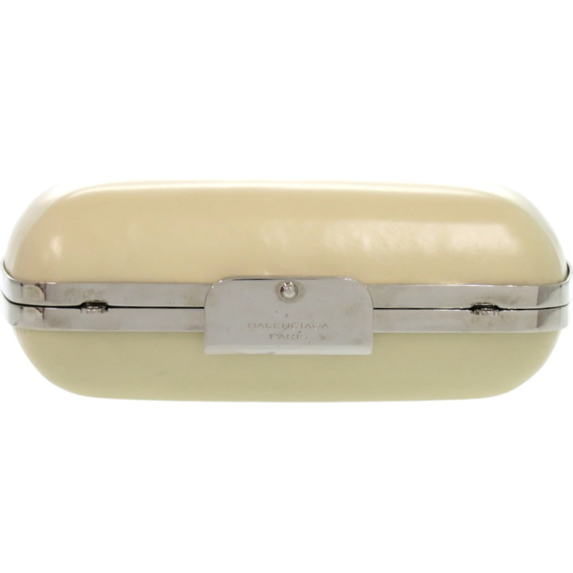 Balenciaga Ivory White Leather Metal Shoulder Bag (Pre-Owned)