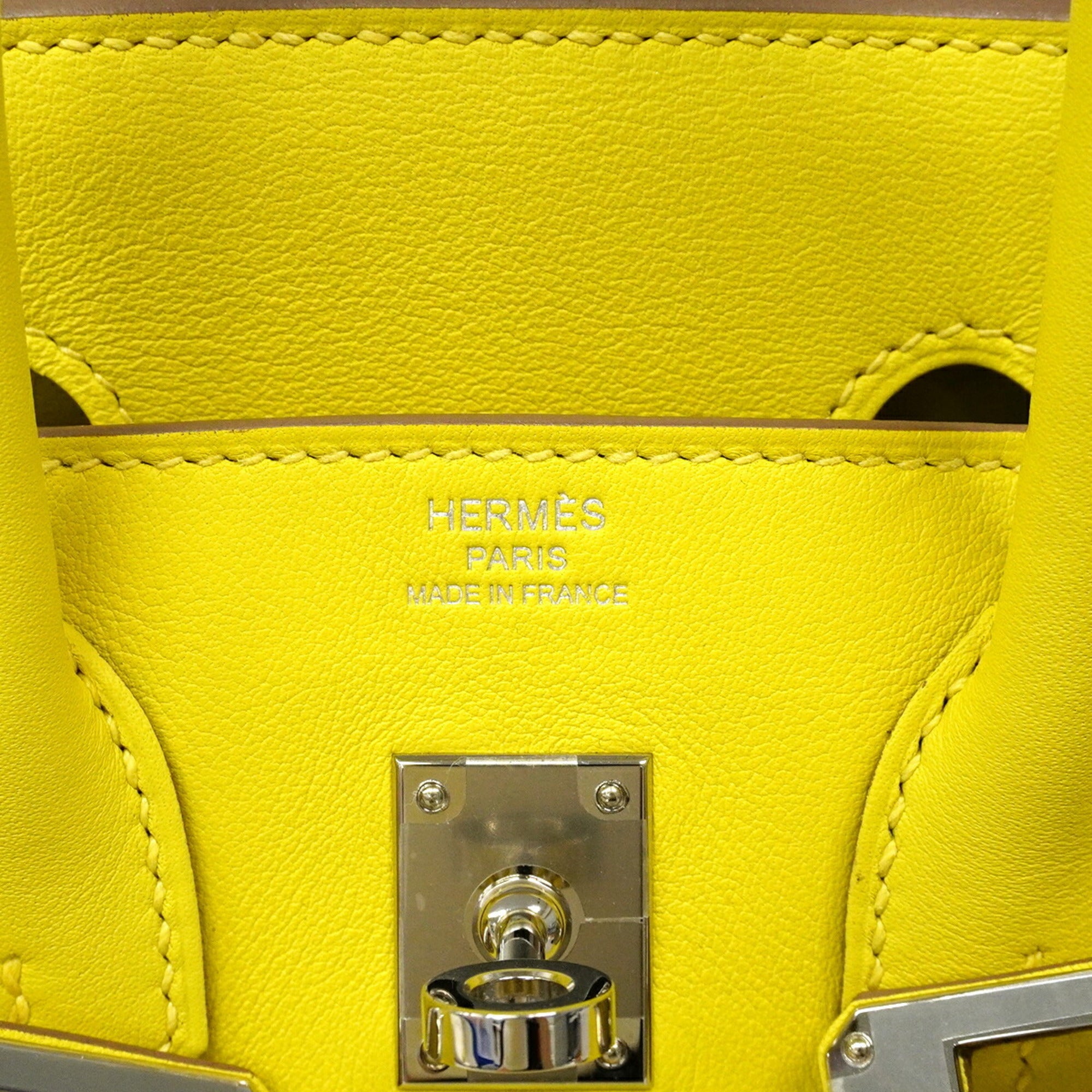 Hermes Lime Swift Leather Handbag (Pre-Owned)