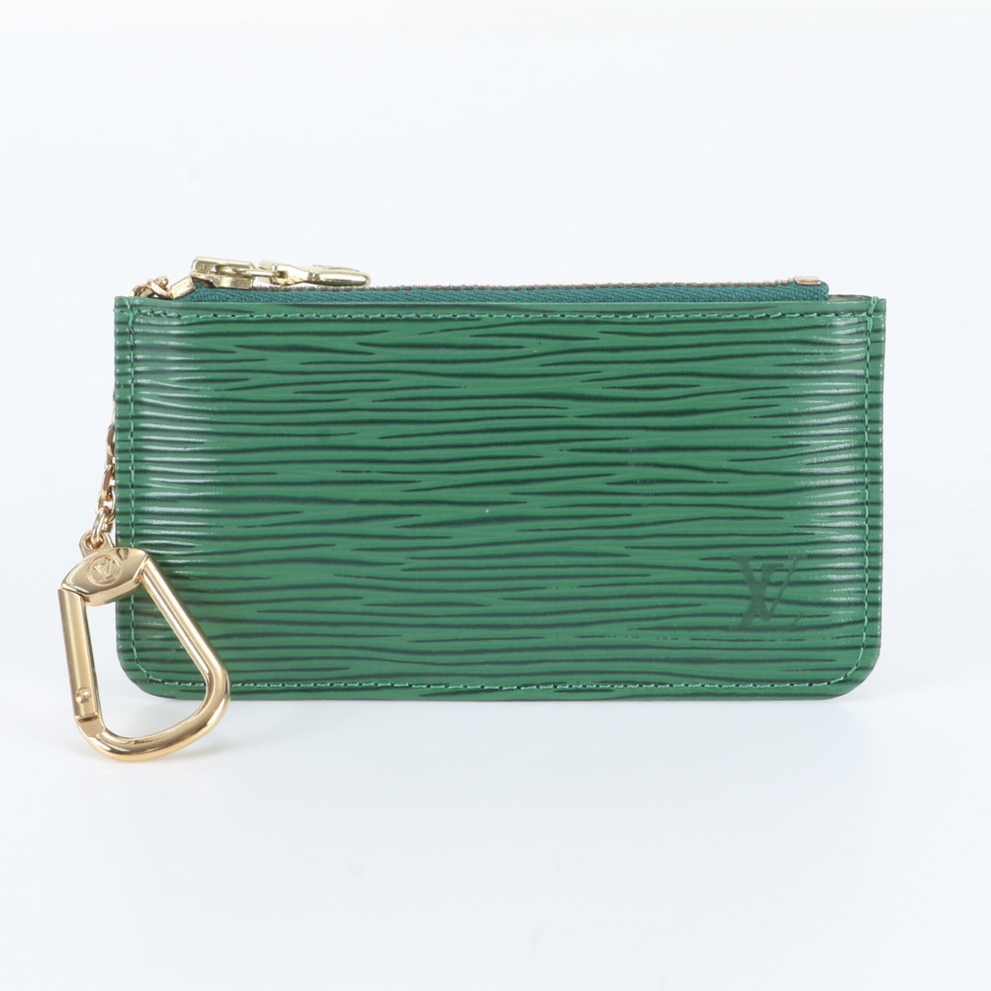Louis Vuitton Borneo Green Leather Coin Purse/Coin Case (Pre-Owned)