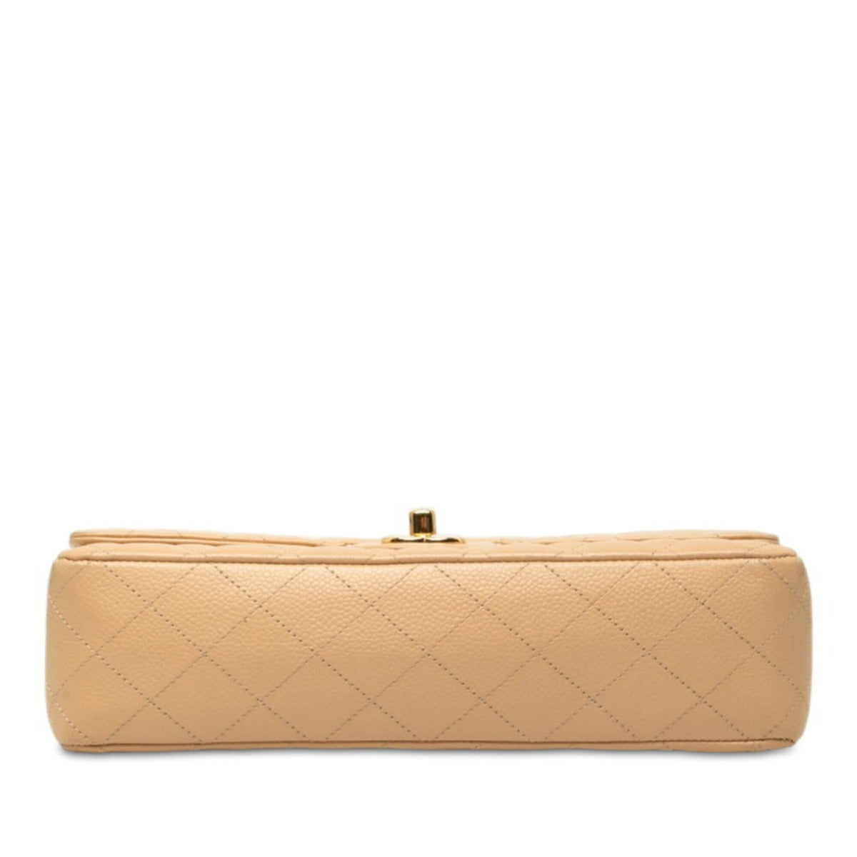 Chanel Beige Grained Calfskin Shoulder Bag (Pre-Owned)