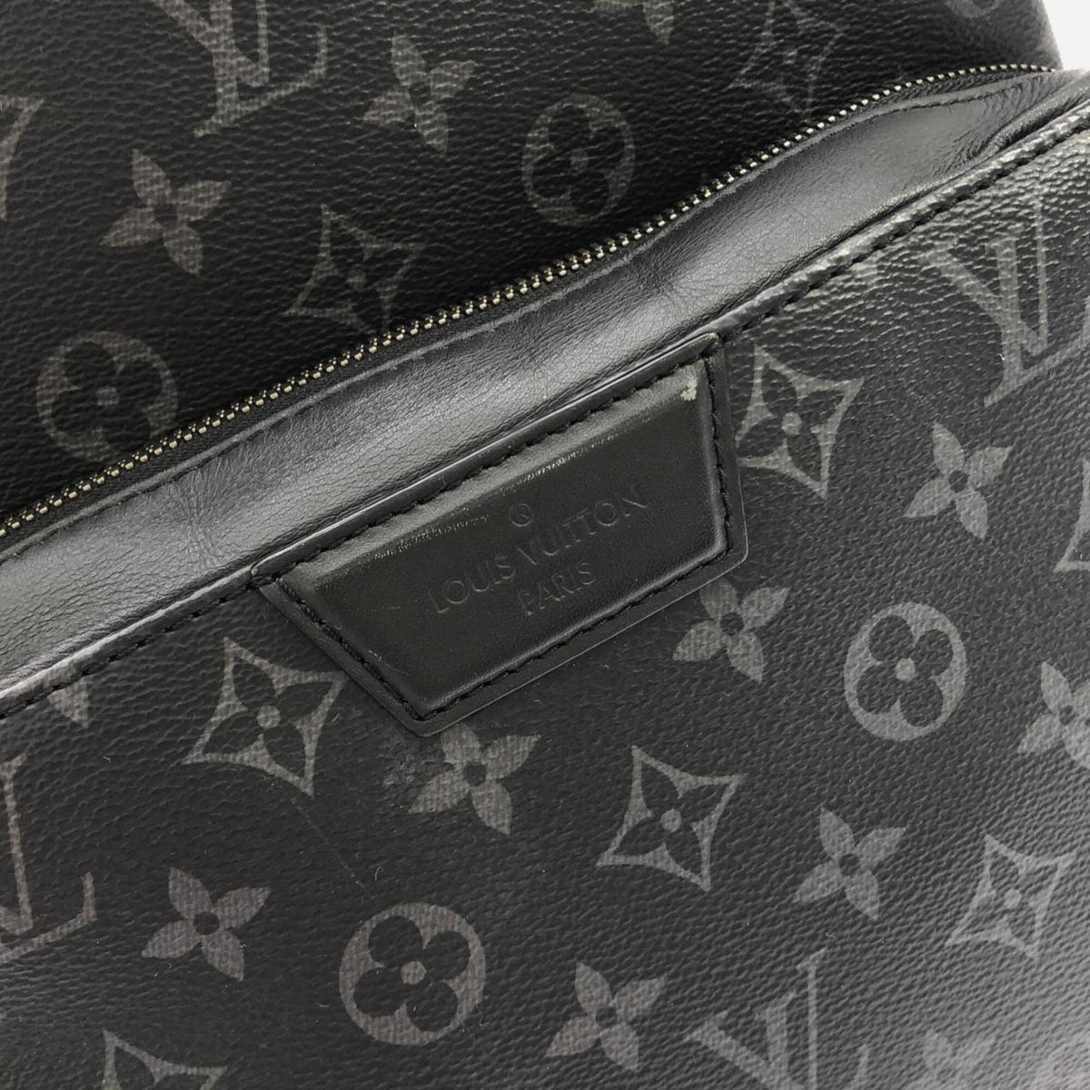 Louis Vuitton Black Coated Canvas Backpack (Pre-Owned)