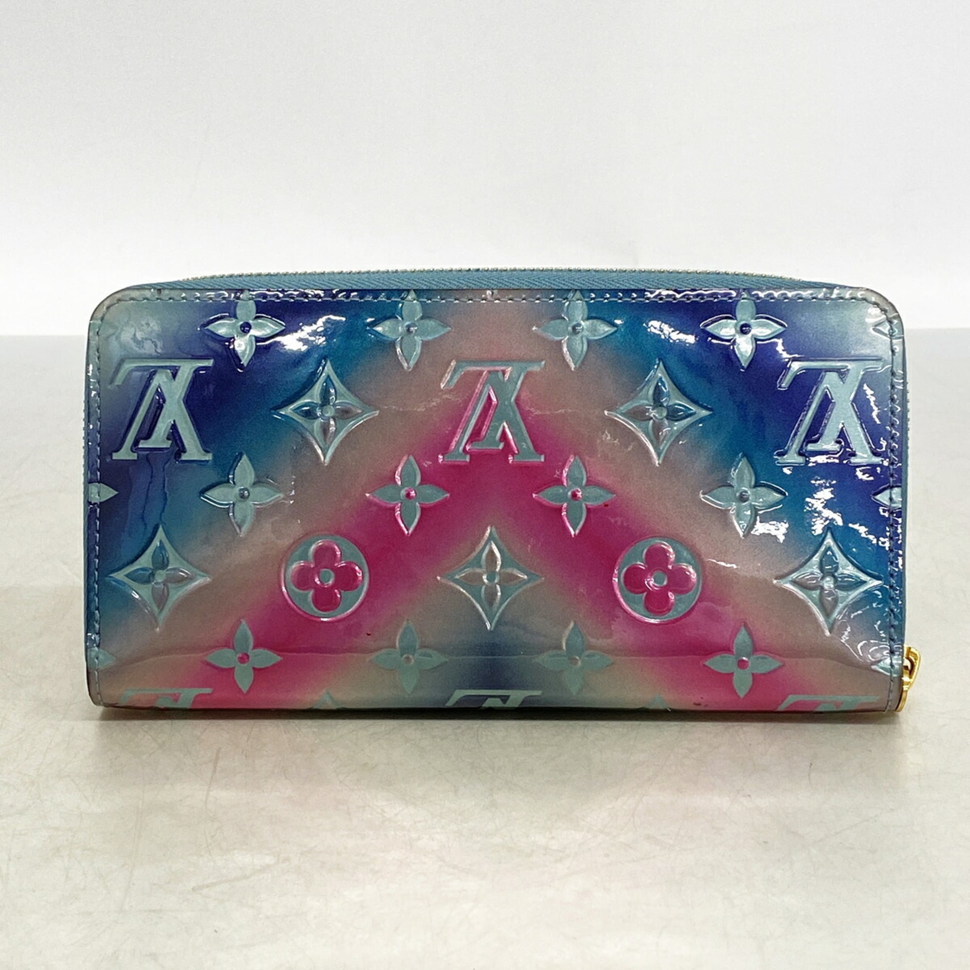 Louis Vuitton Blue Pink Long Wallet (Bi-Fold) (Pre-Owned)