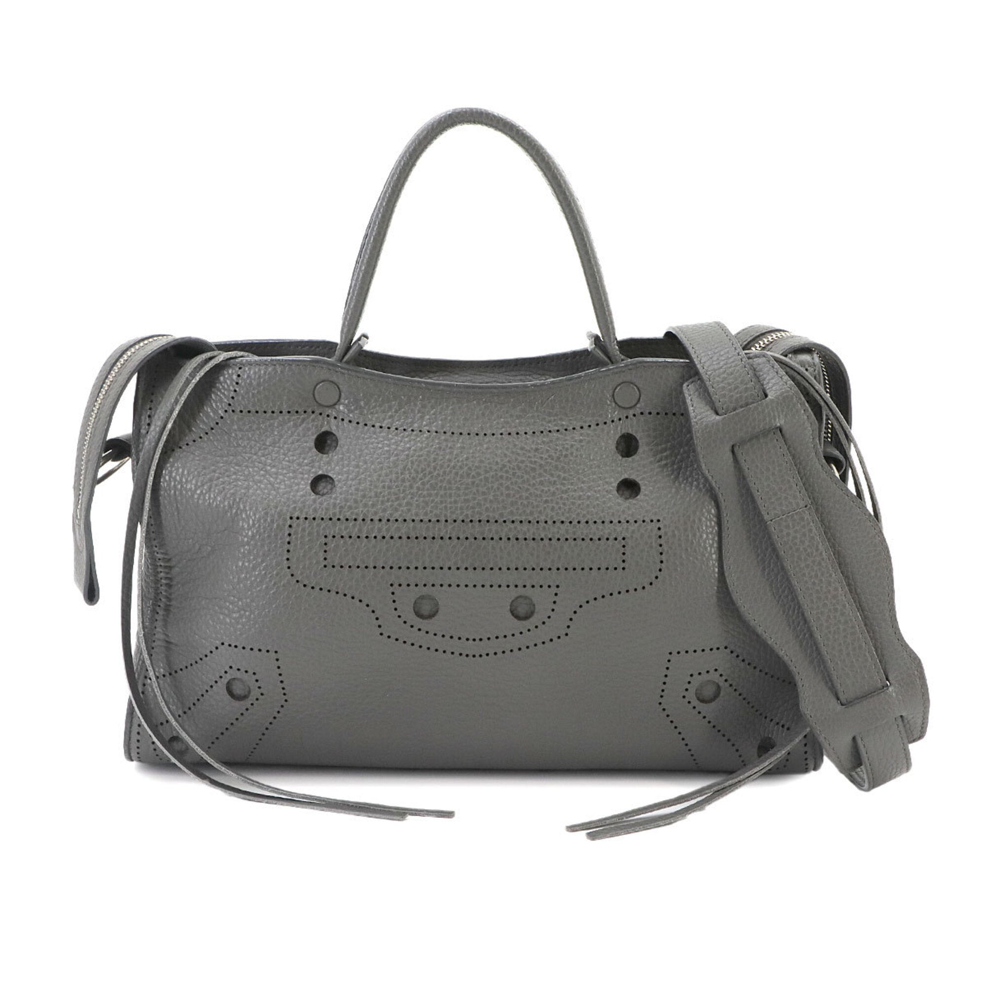 Balenciaga Gray Leather Handbag (Pre-Owned)
