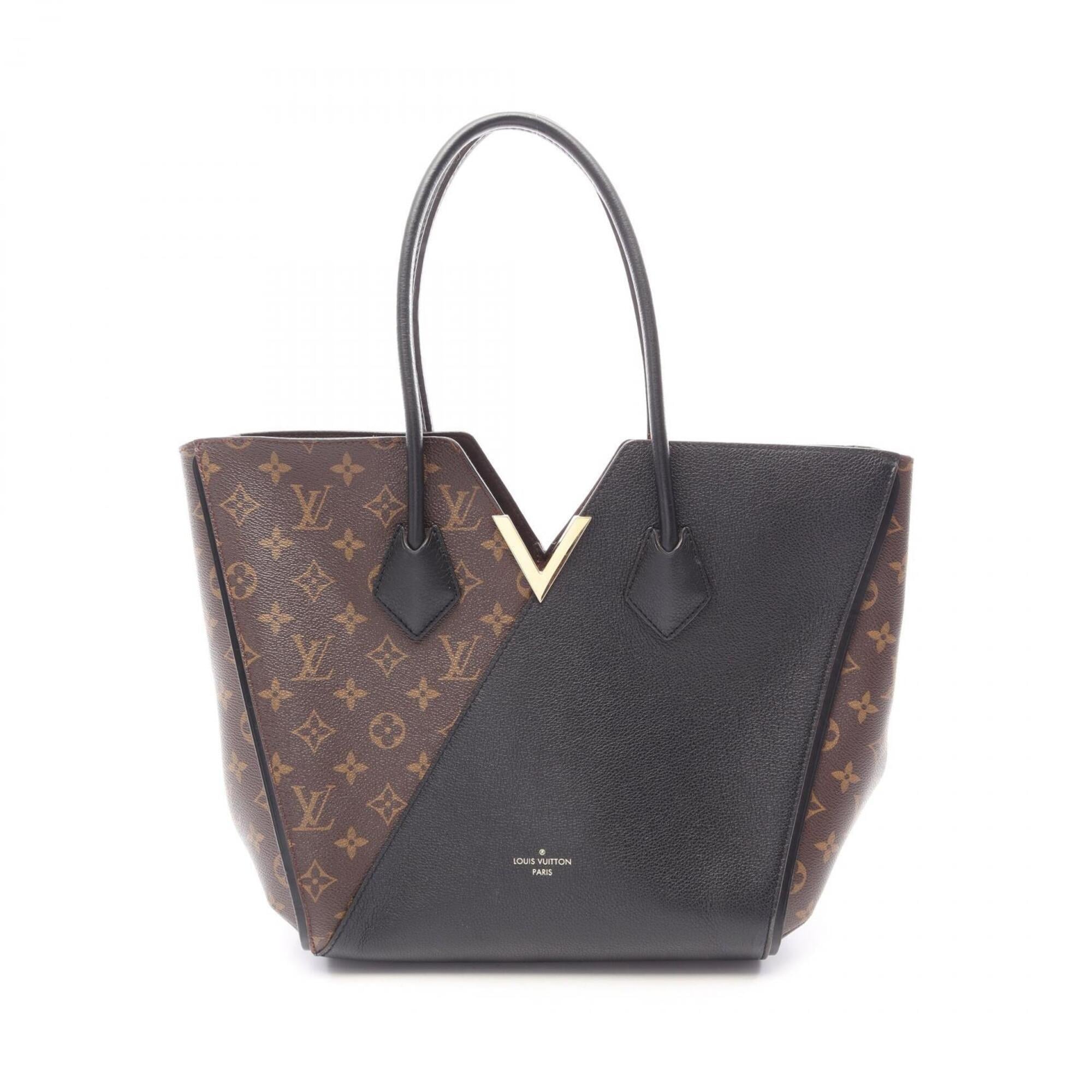 Louis Vuitton Black Brown Pvc Leather Handbag Tote Bag (Pre-Owned)