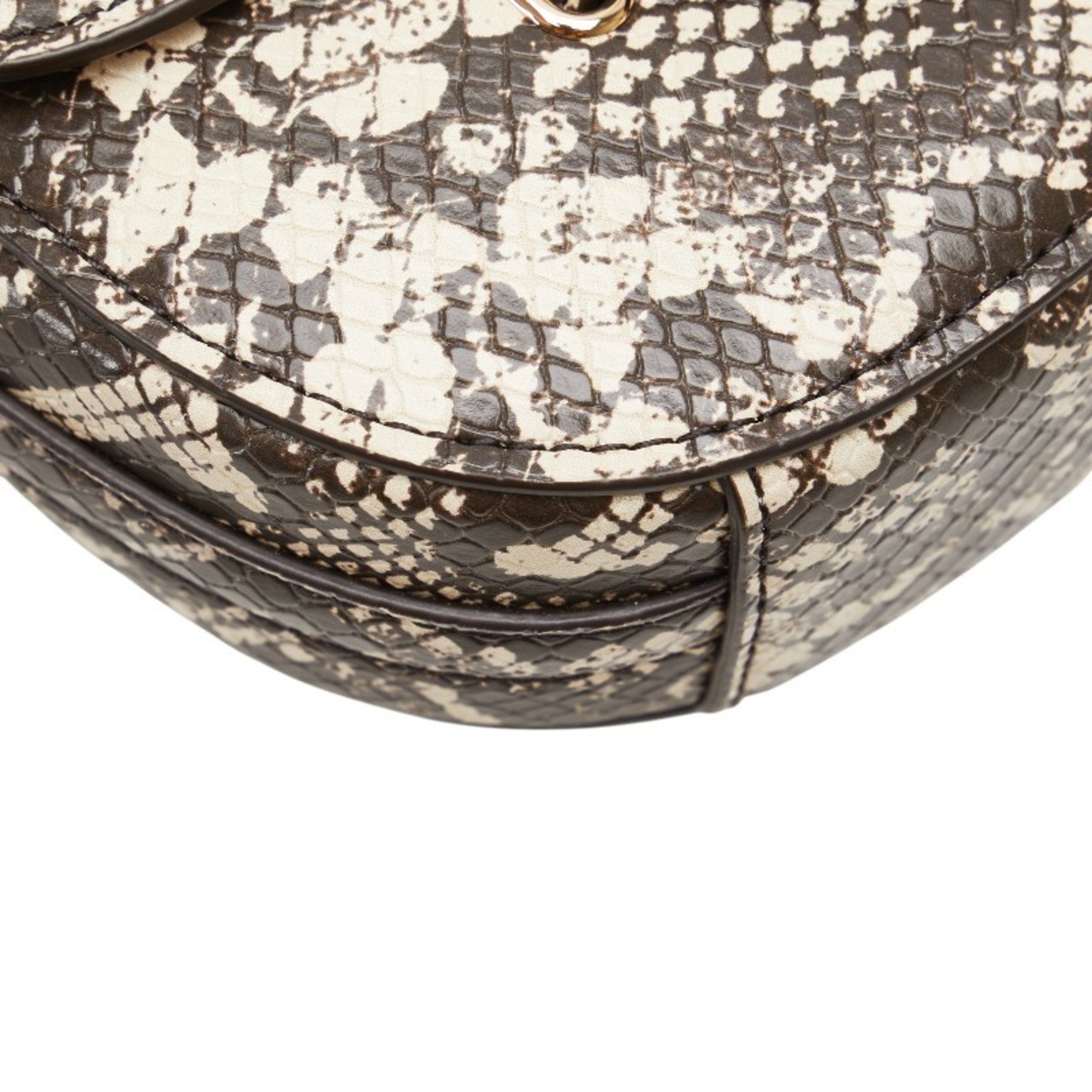 Michael Kors Beige Brown Leather Shoulder Bag (Pre-Owned)