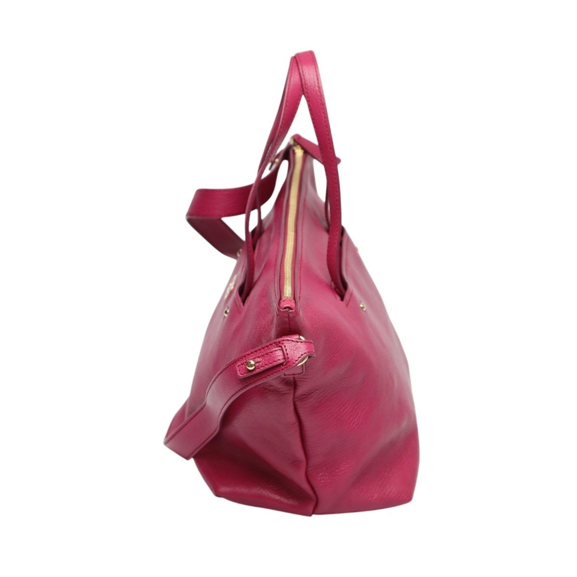 Salvatore Ferragamo Pink Leather Handbag Shoulder Bag (Pre-Owned)