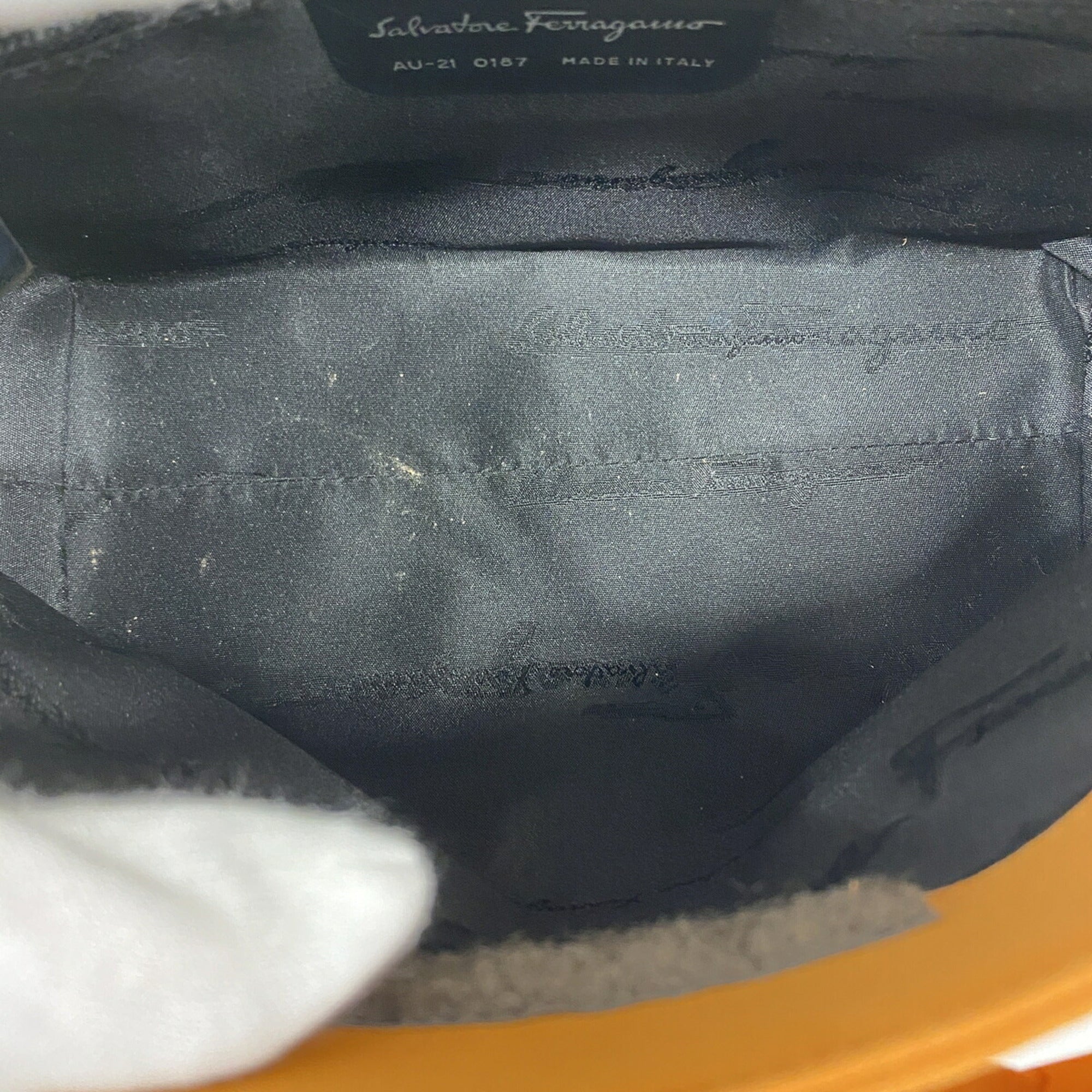 Salvatore Ferragamo Orange Nylon Handbag (Pre-Owned)
