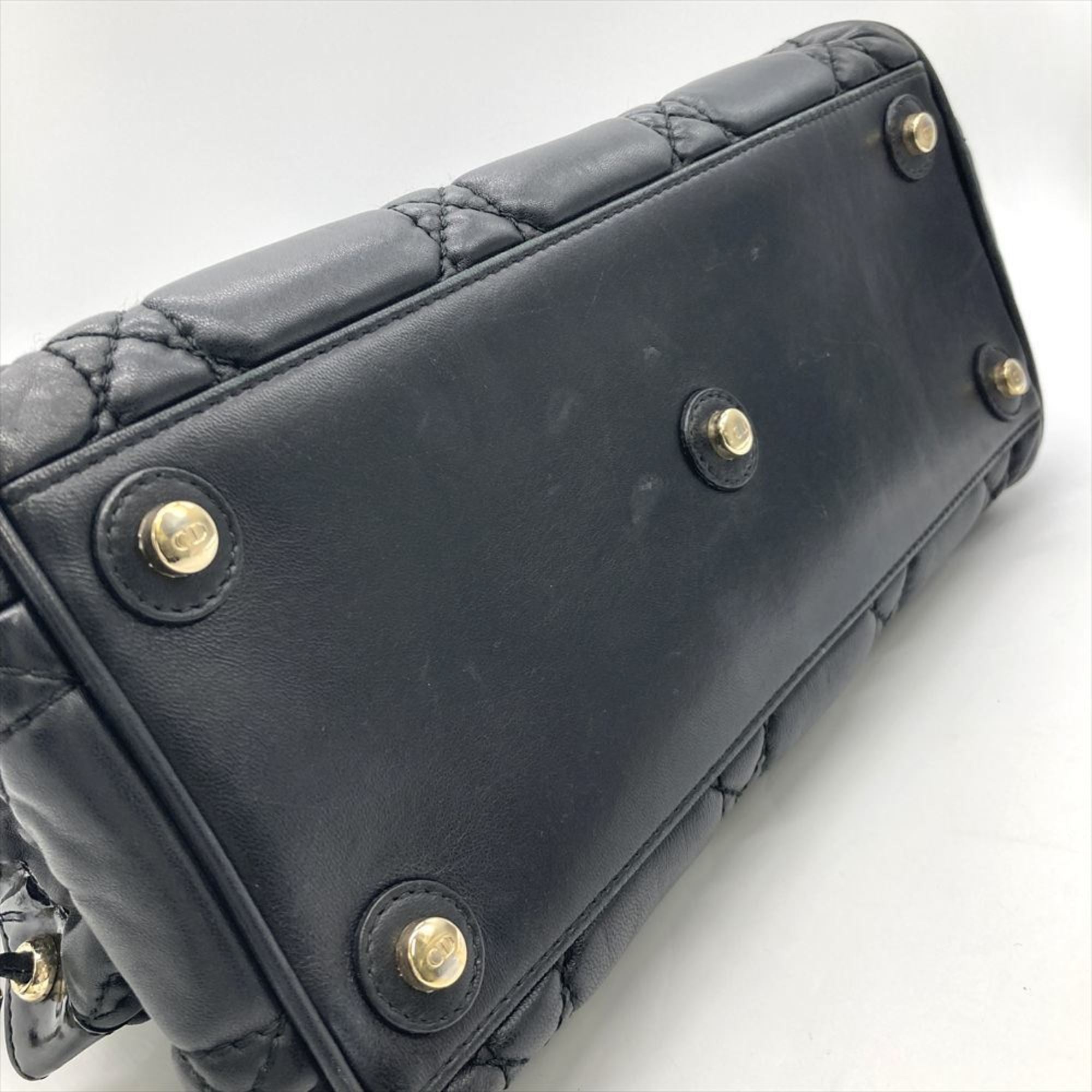 Christian Dior Black Leather Handbag (Pre-Owned)