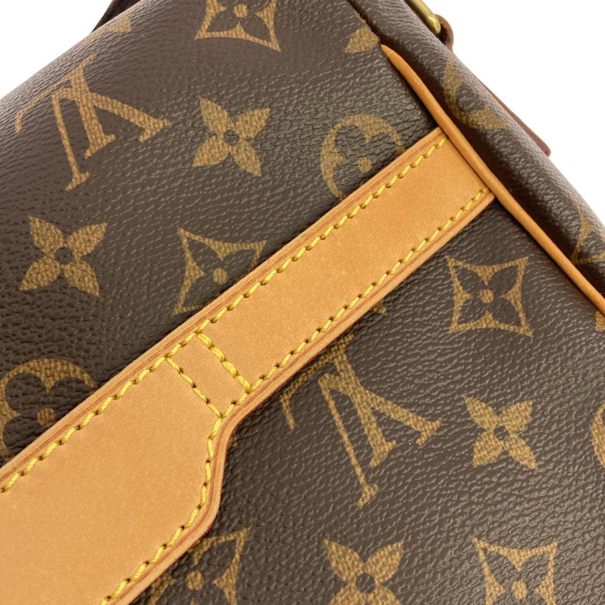 Louis Vuitton Marron Coated Canvas Shoulder Bag (Pre-Owned)