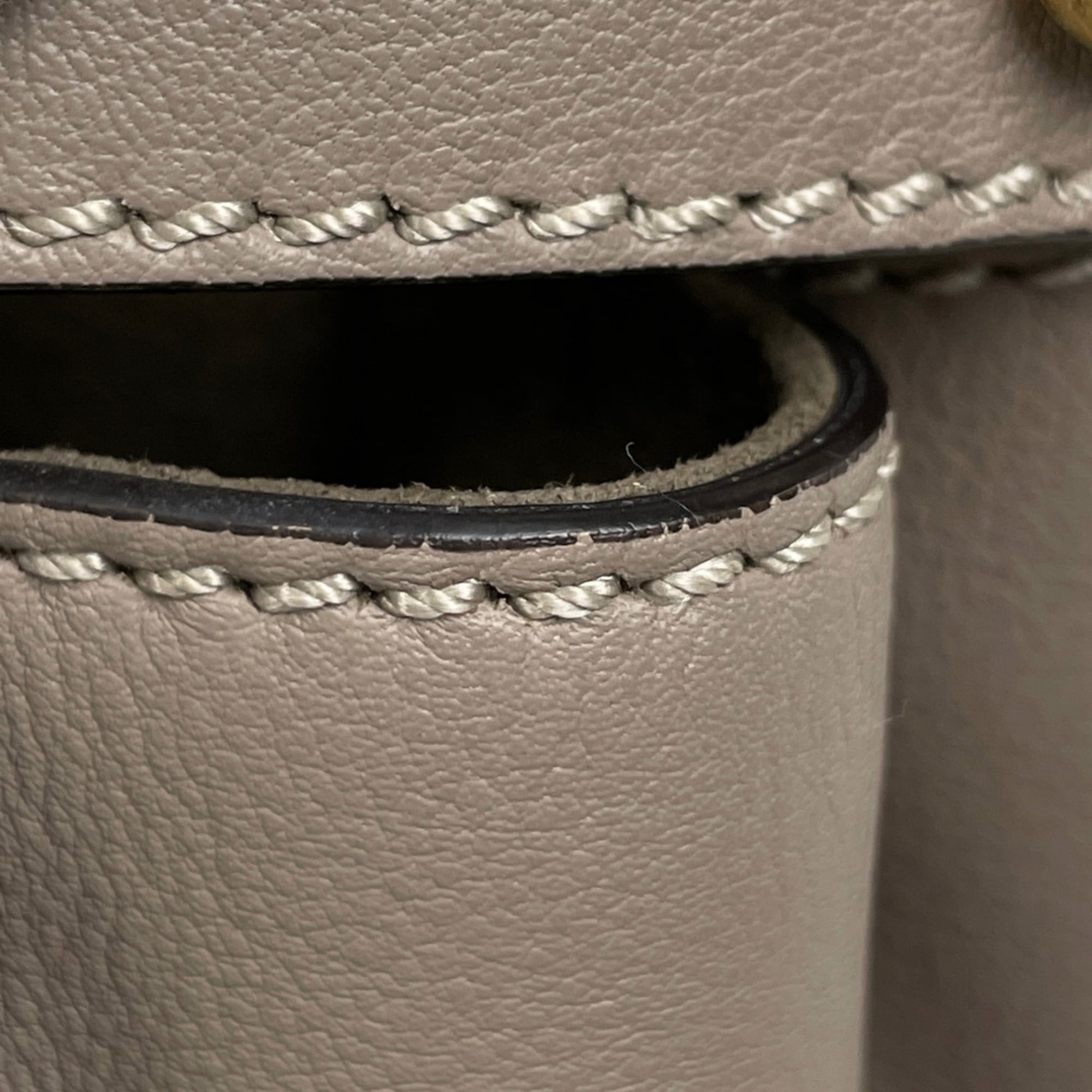 Fendi Peekaboo Grayish Leather Handbag Shoulder Bag (Pre-Owned)