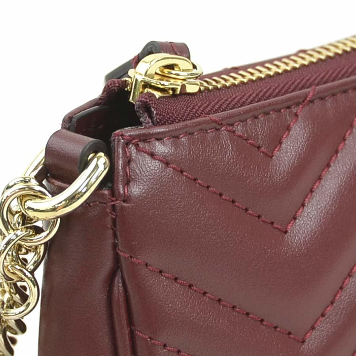 Gucci Bordeaux Leather Handbag (Pre-Owned)