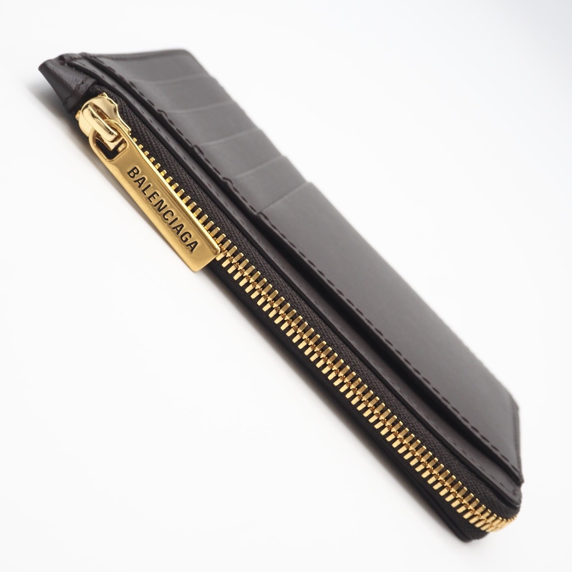 Balenciaga Brown Yellow Leather Coin Purse/Coin Case (Pre-Owned)