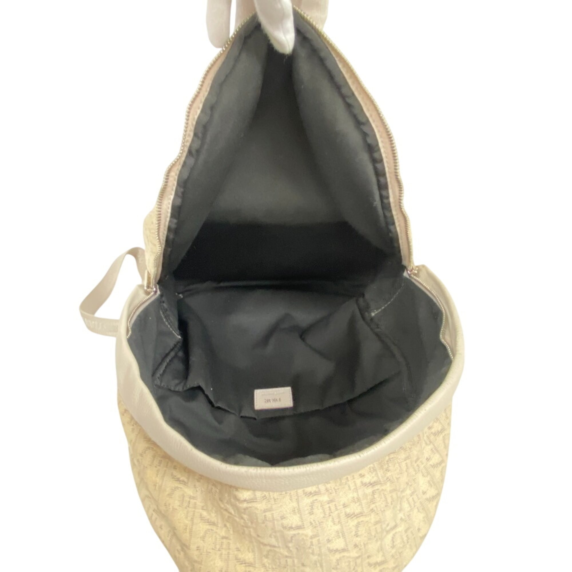 Christian Dior Trotter White Canvas Backpack (Pre-Owned)