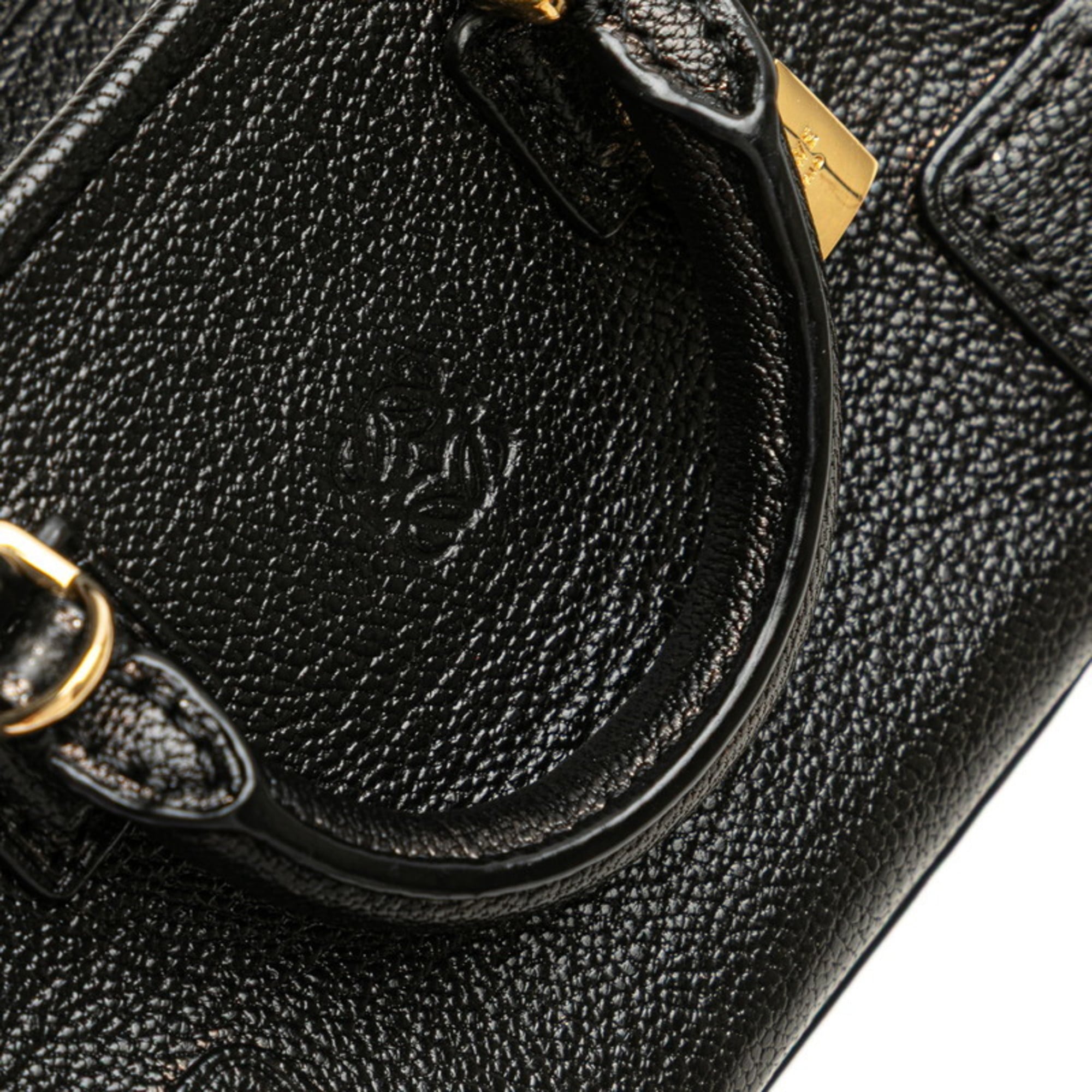 Loewe Amazona Black Leather Handbag Shoulder Bag (Pre-Owned)