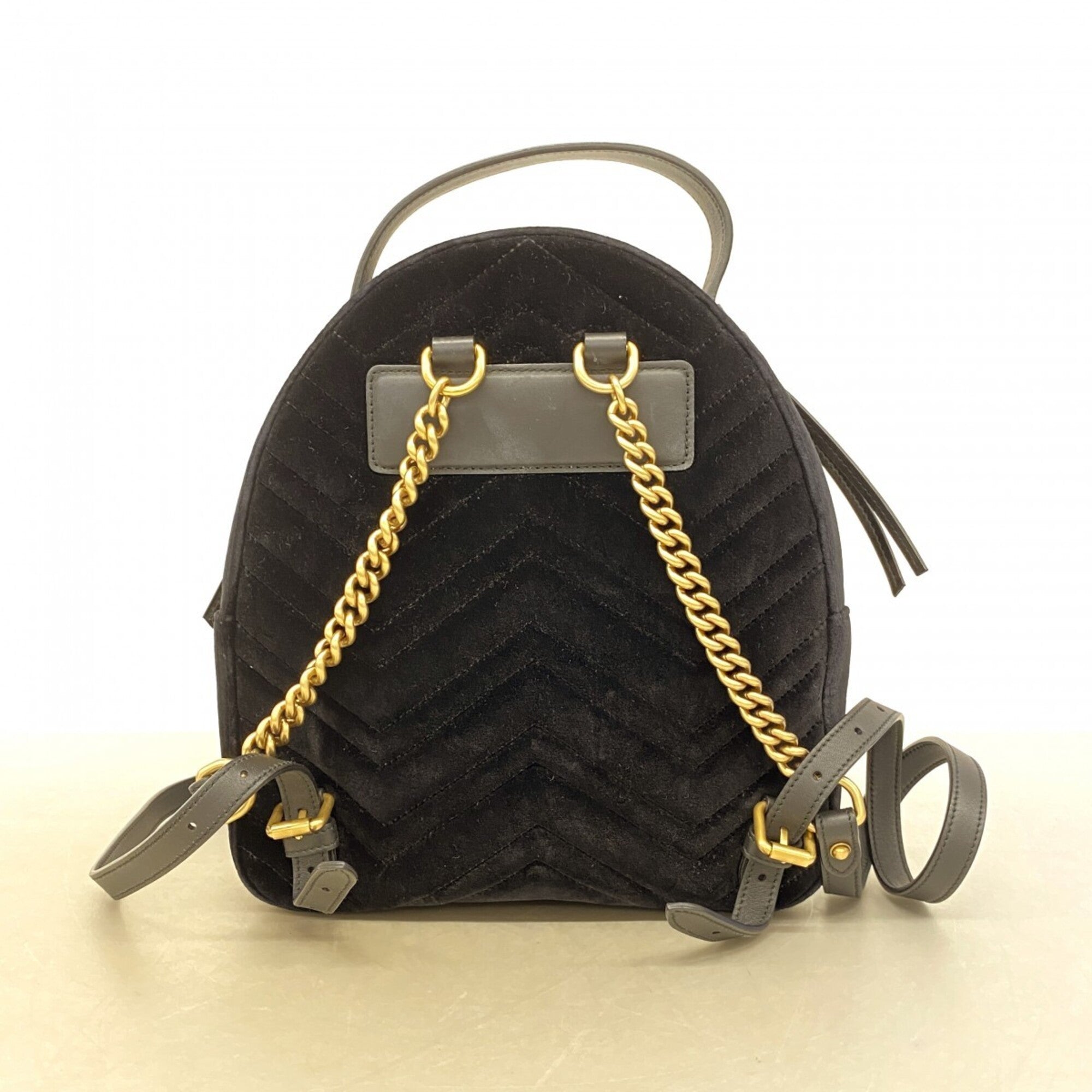 Gucci Black Velvet Backpack (Pre-Owned)