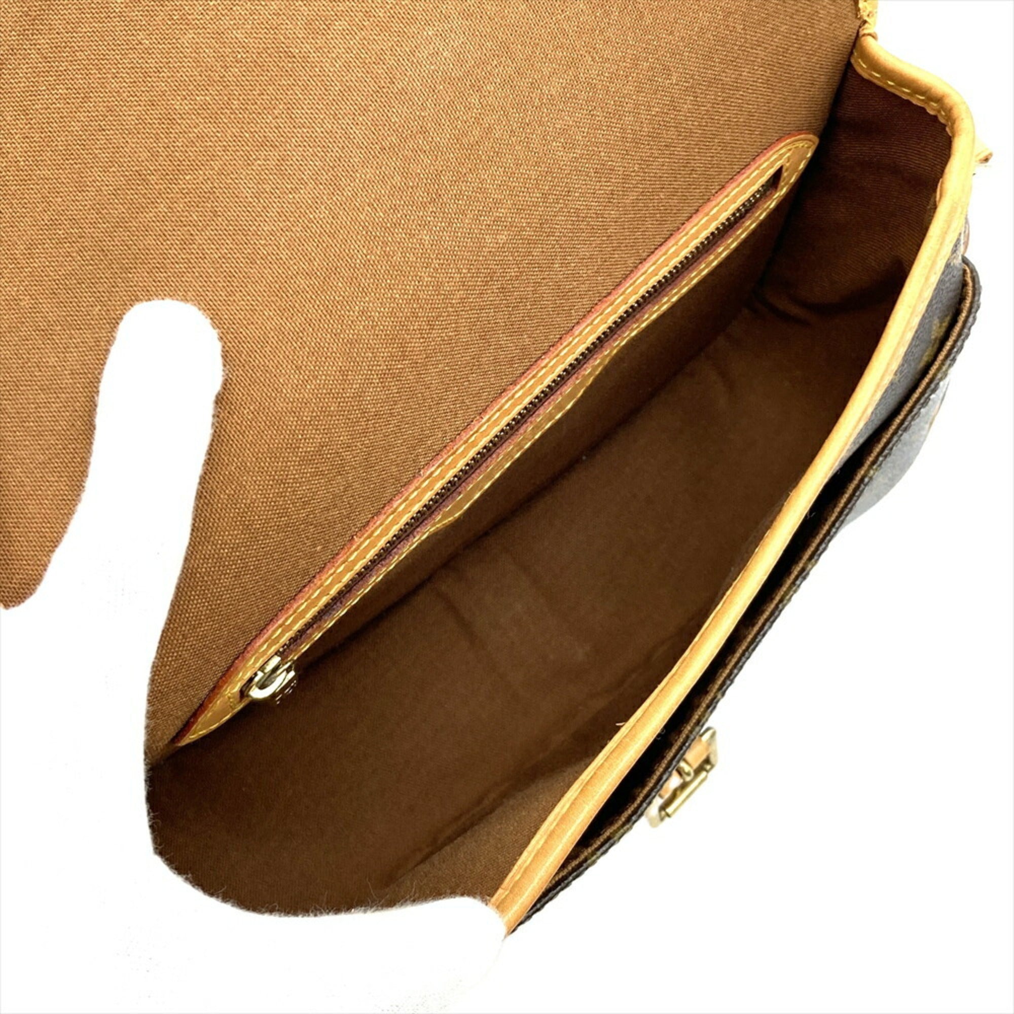 Louis Vuitton Brown Monogram Canvas Shoulder Bag (Pre-Owned)