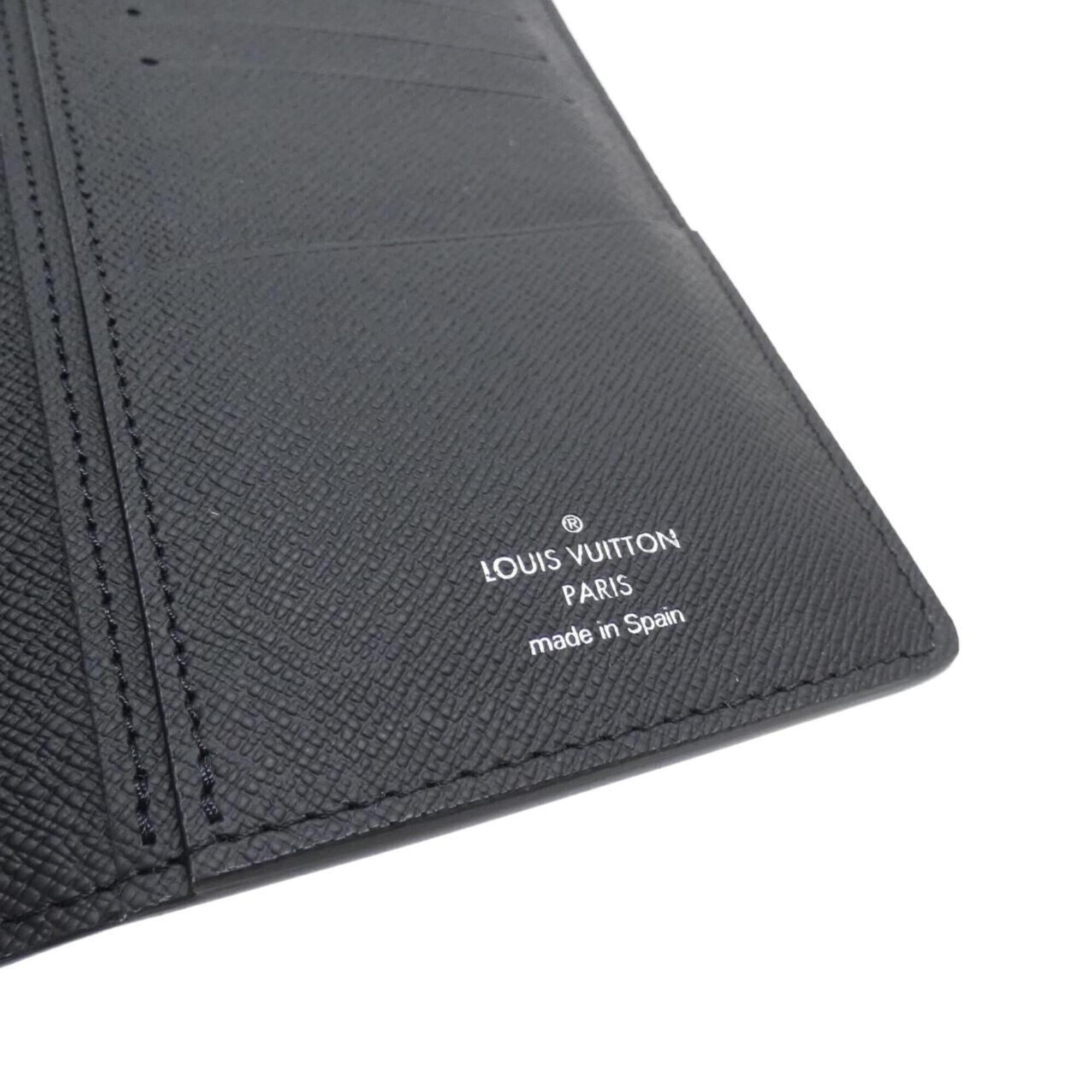 Louis Vuitton Black Coated Canvas Long Wallet (Bi-Fold) (Pre-Owned)