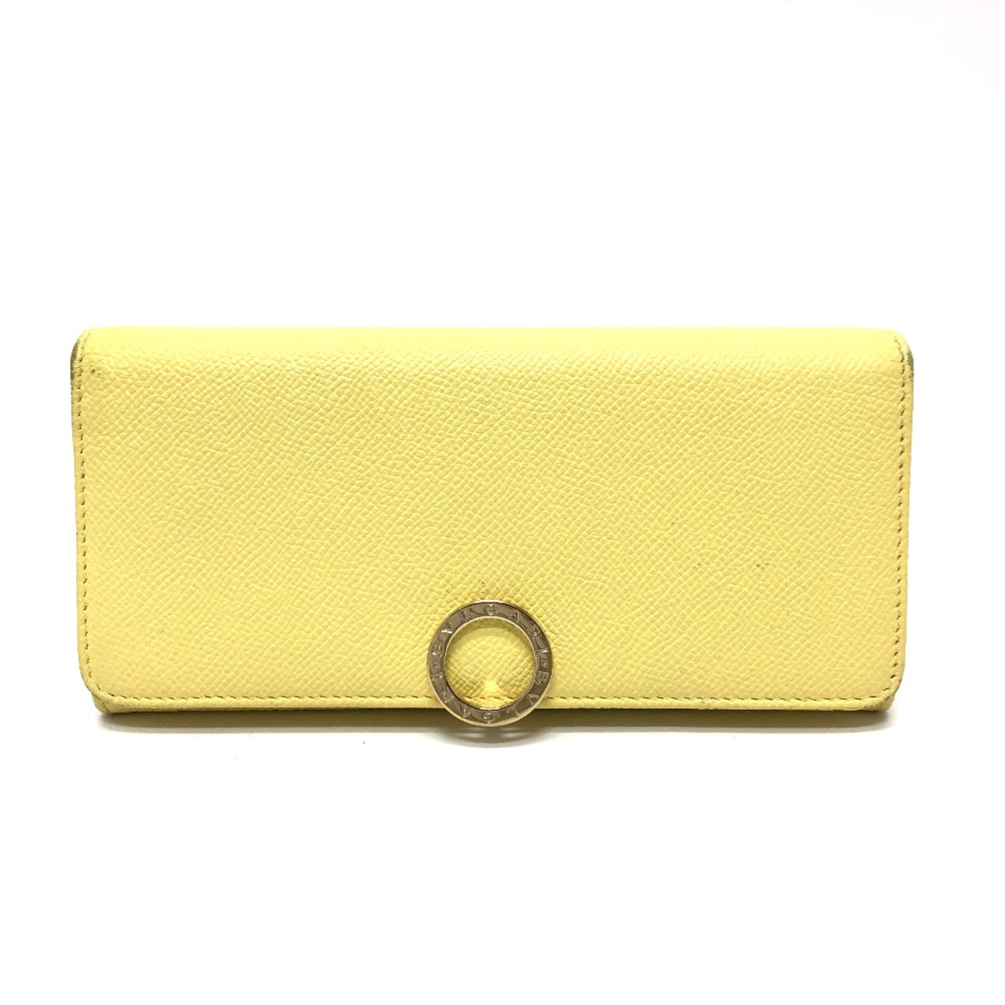 Bvlgari Yellow Leather Long Wallet (Bi-Fold) (Pre-Owned)