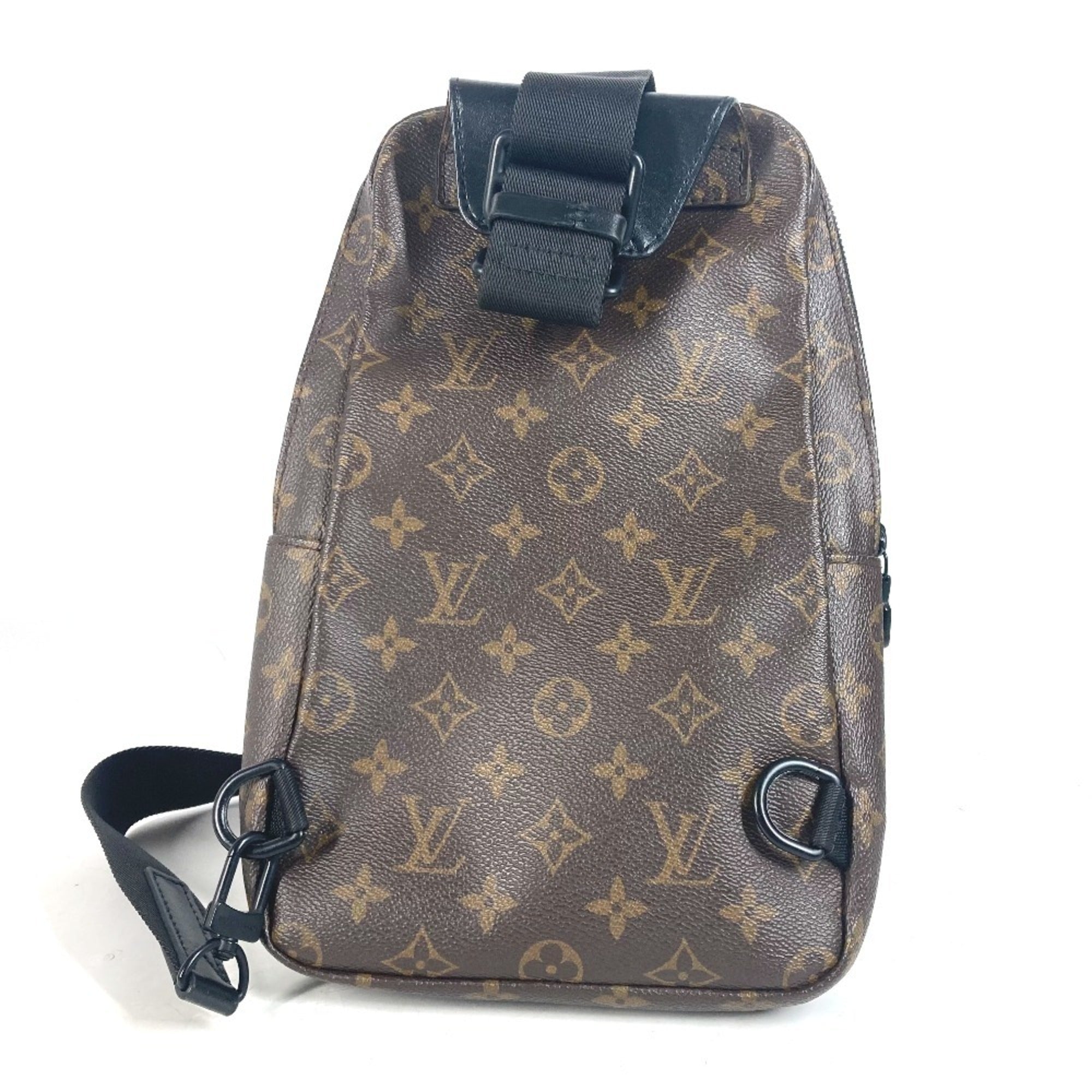 Louis Vuitton Black Brown Monogram Canvas Sling Bag (Pre-Owned)