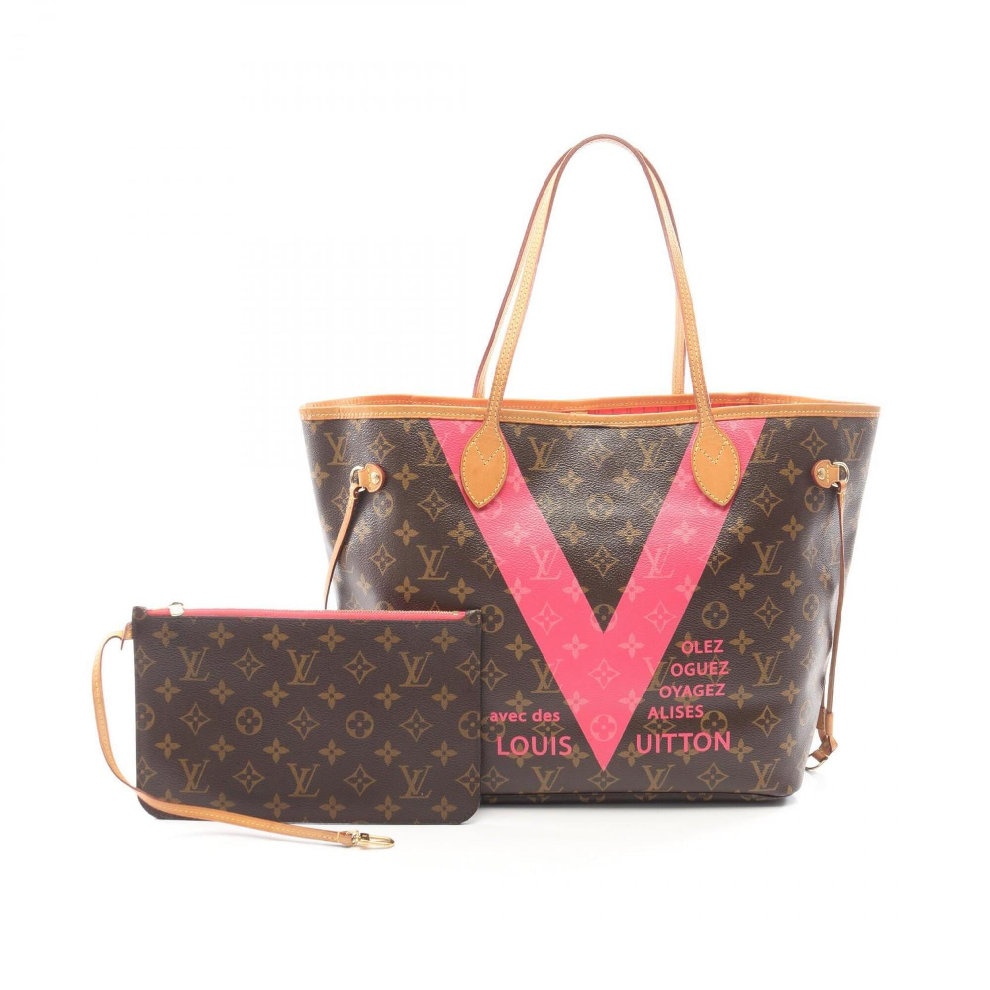 Louis Vuitton Brown Grenade Monogram Pink Monogram Leather Handbag Tote Bag (Pre-Owned)