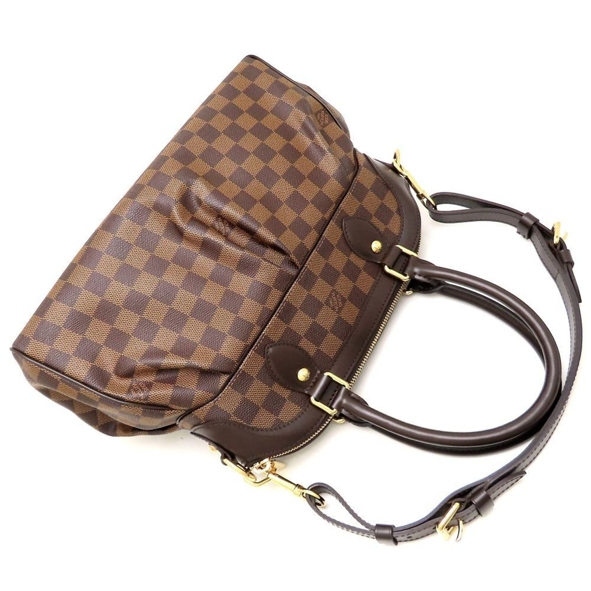 Louis Vuitton Ebene Damier Canvas Handbag Shoulder Bag (Pre-Owned)
