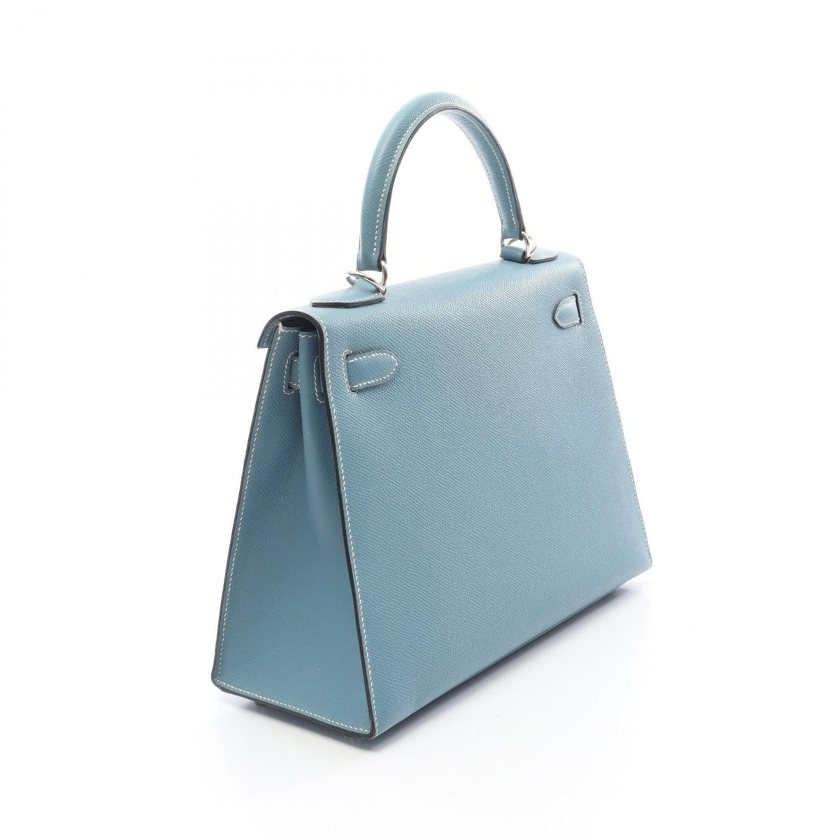 Hermes Blue Blue Jean Leather Epsom Leather Handbag (Pre-Owned)
