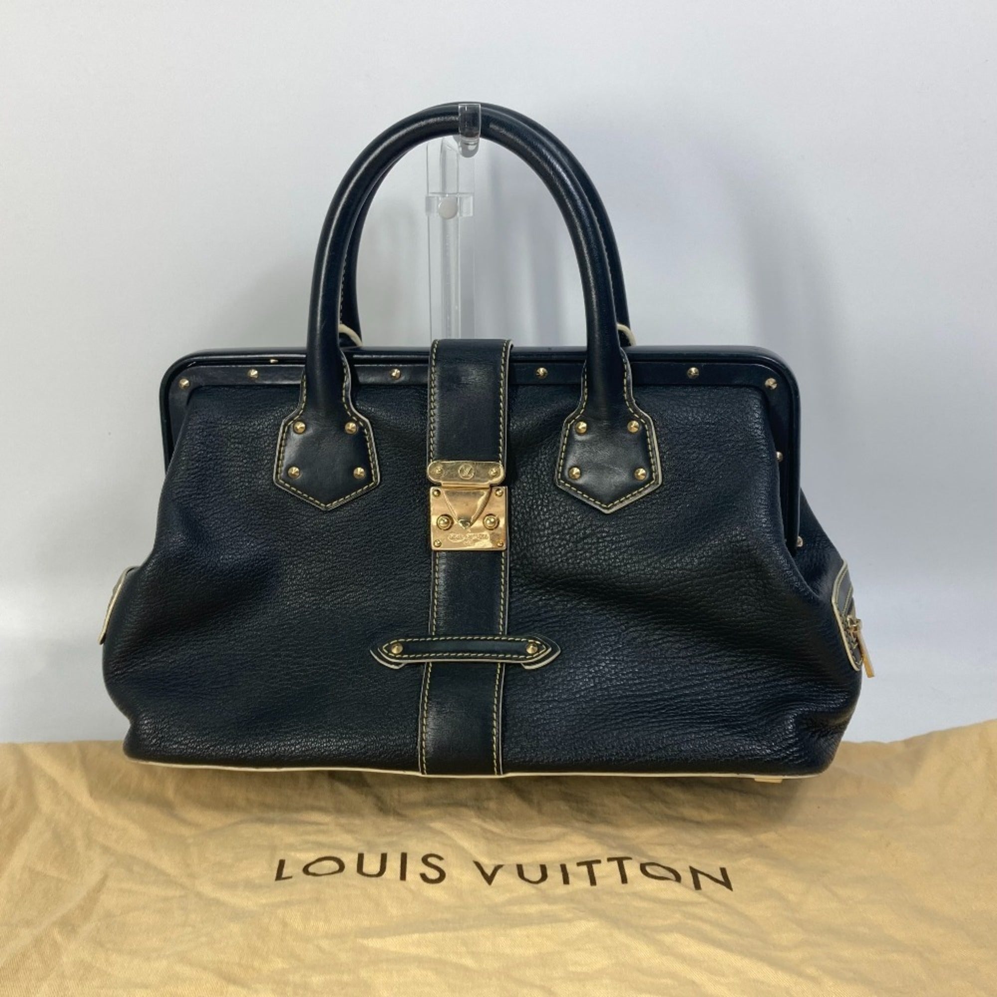 Louis Vuitton Black Noir Suhali Leather Handbag (Pre-Owned)