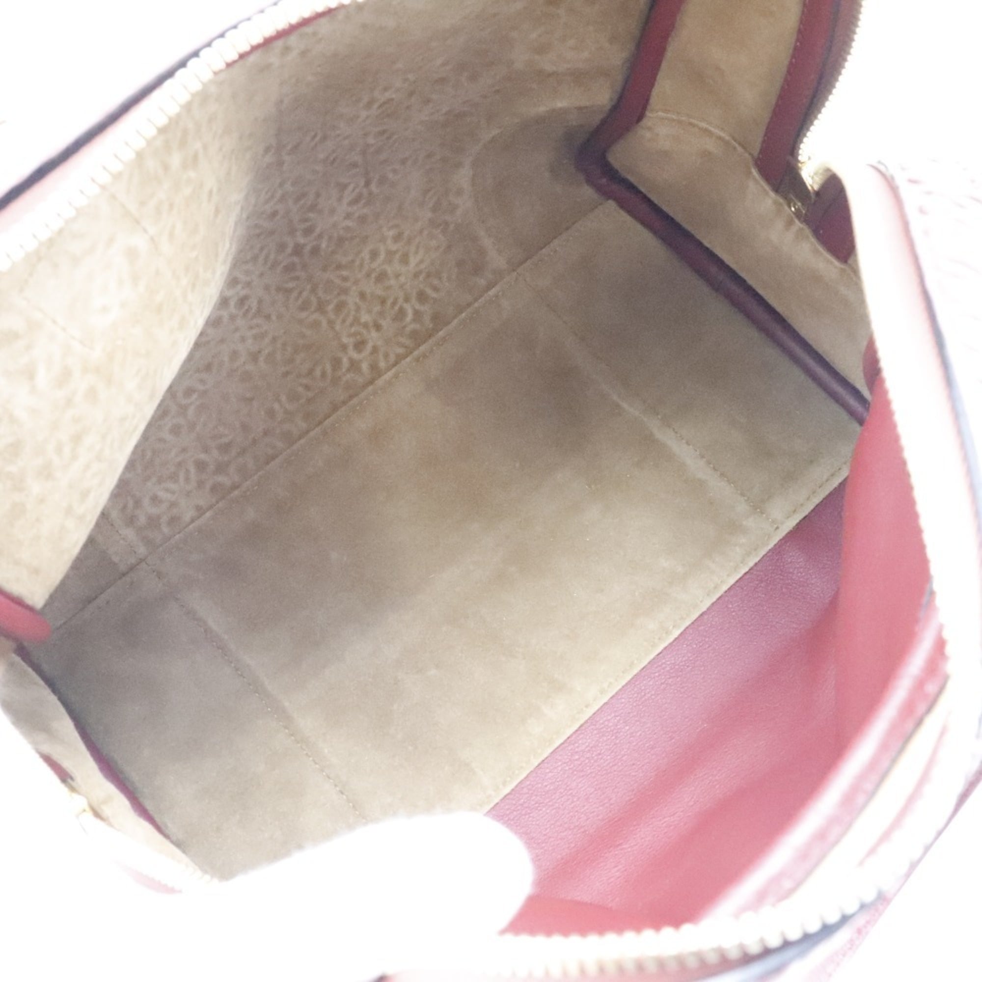 Loewe Red Color Leather Handbag (Pre-Owned)