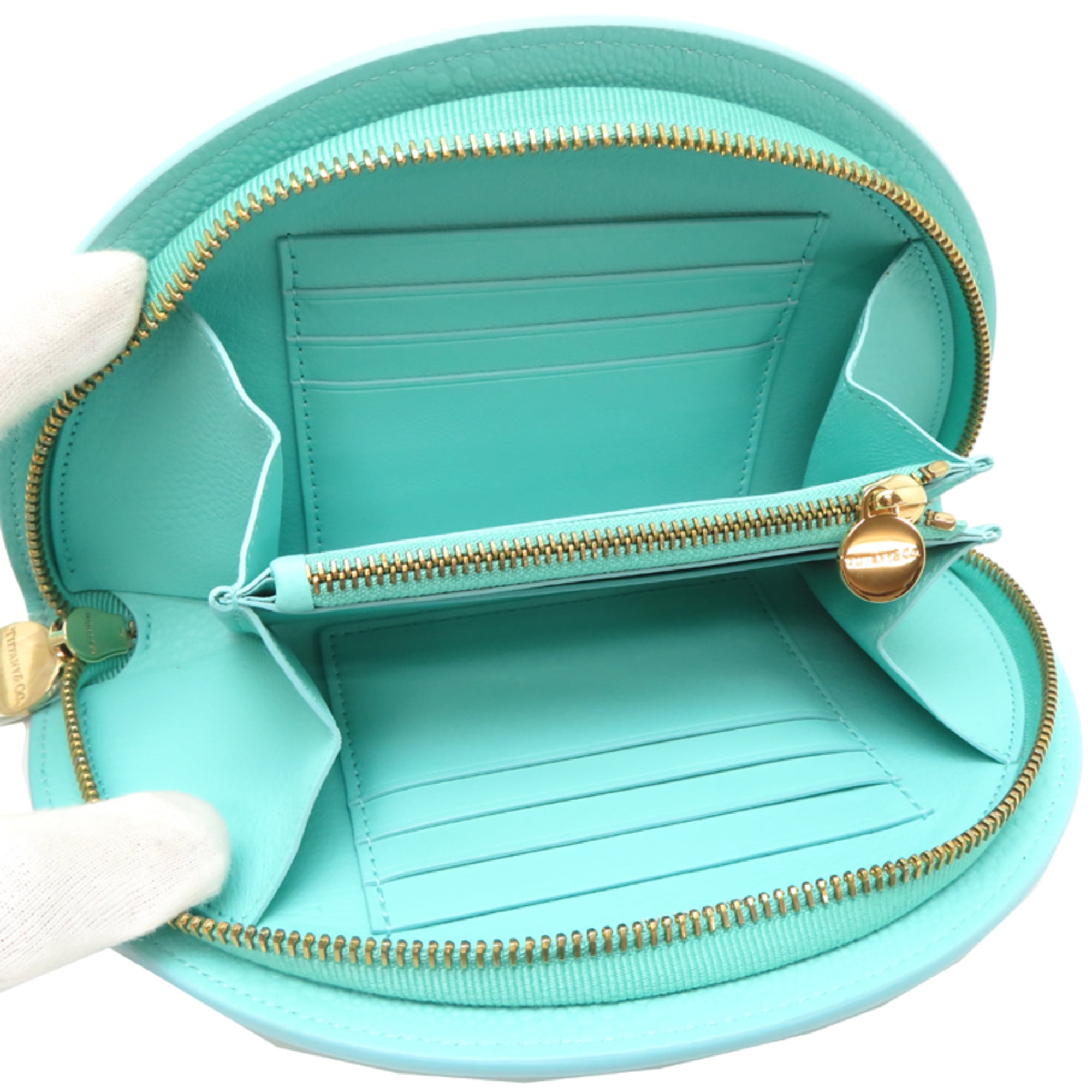 Tiffany Blue Leather Long Wallet (Bi-Fold) (Pre-Owned)
