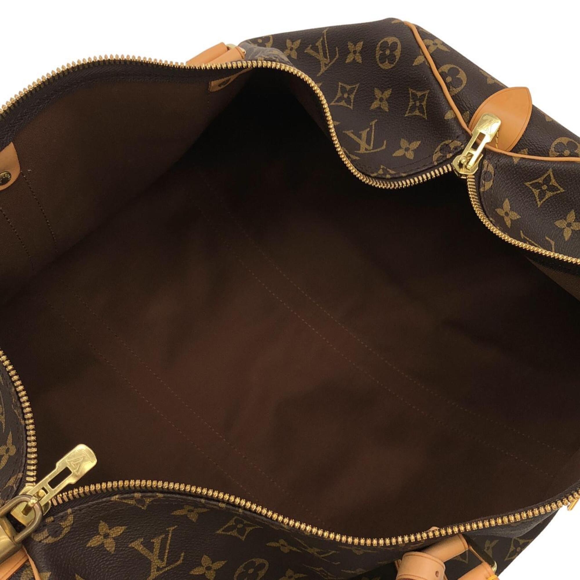 Louis Vuitton Marron Coated Canvas Boston Bag (Pre-Owned)