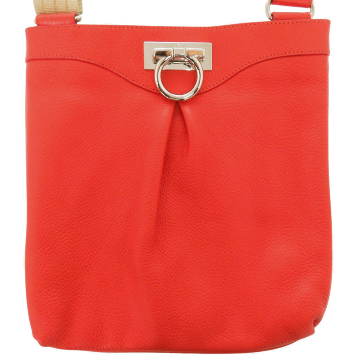 Salvatore Ferragamo Orange Leather Shoulder Bag (Pre-Owned)