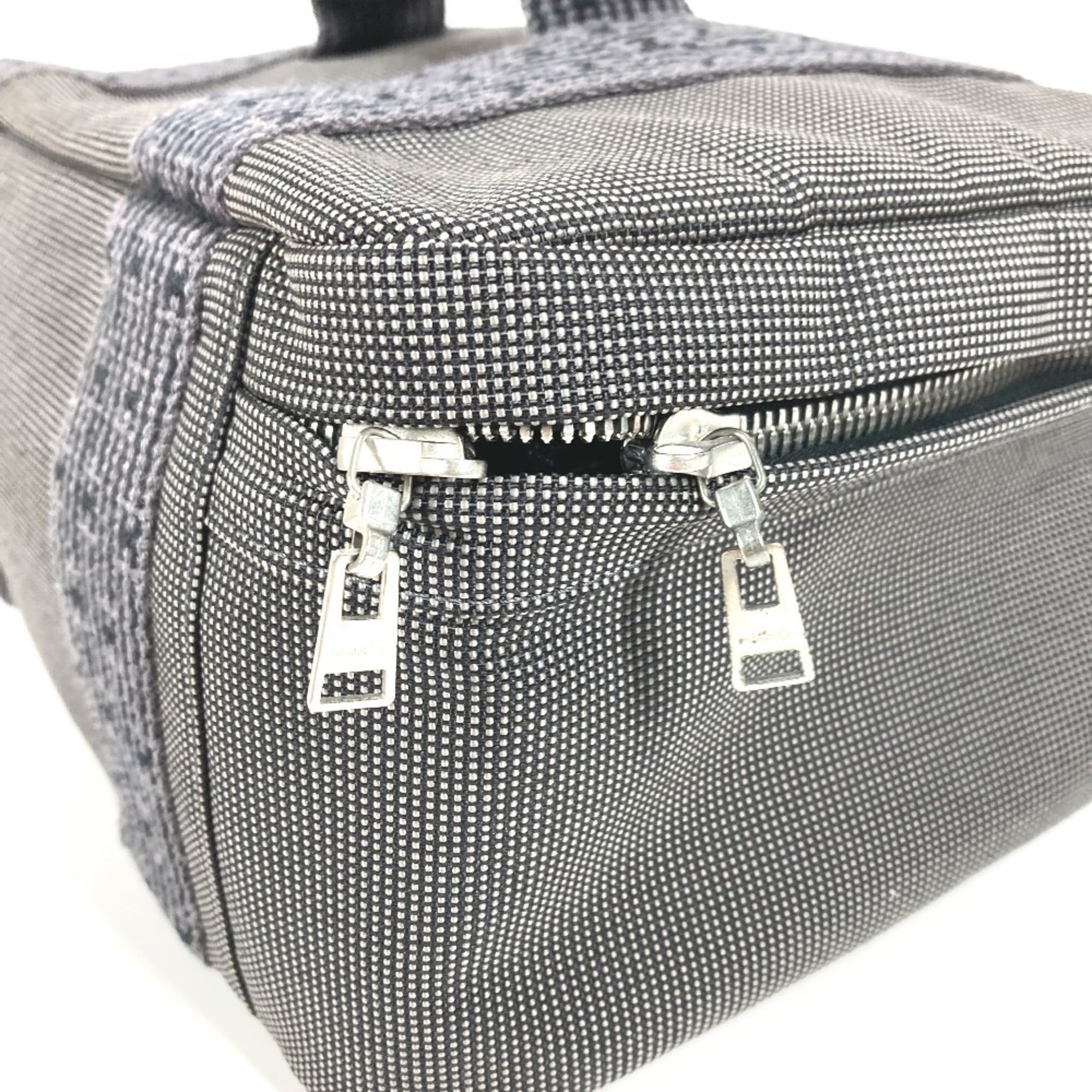 Hermes Gray Canvas Handbag Pouch Vanity Bag (Pre-Owned)