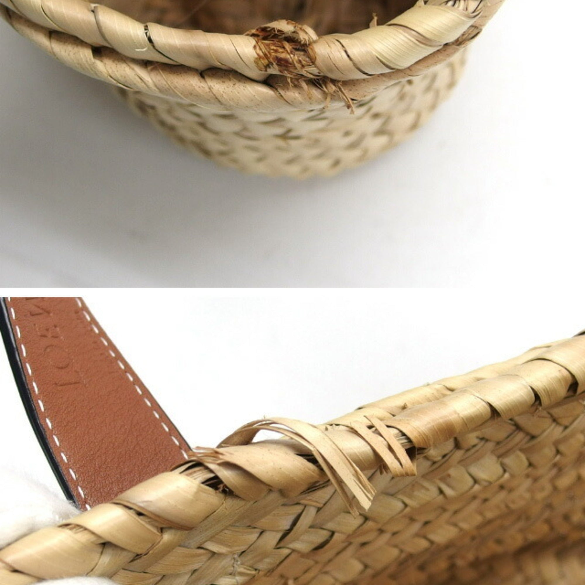 Loewe Brown Raffia Leather Baguette Bag (Pre-Owned)
