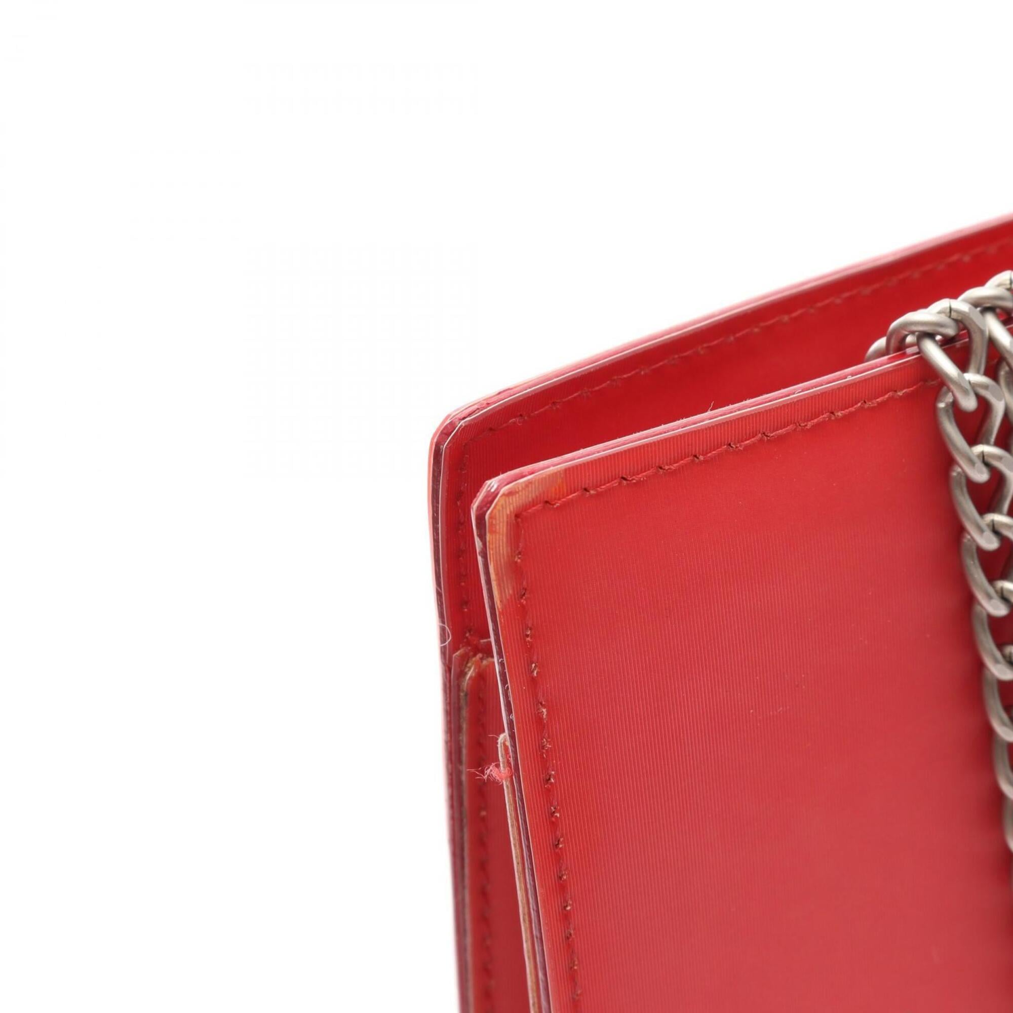 Chanel Red Color Fabric Handbag Shoulder Bag (Pre-Owned)