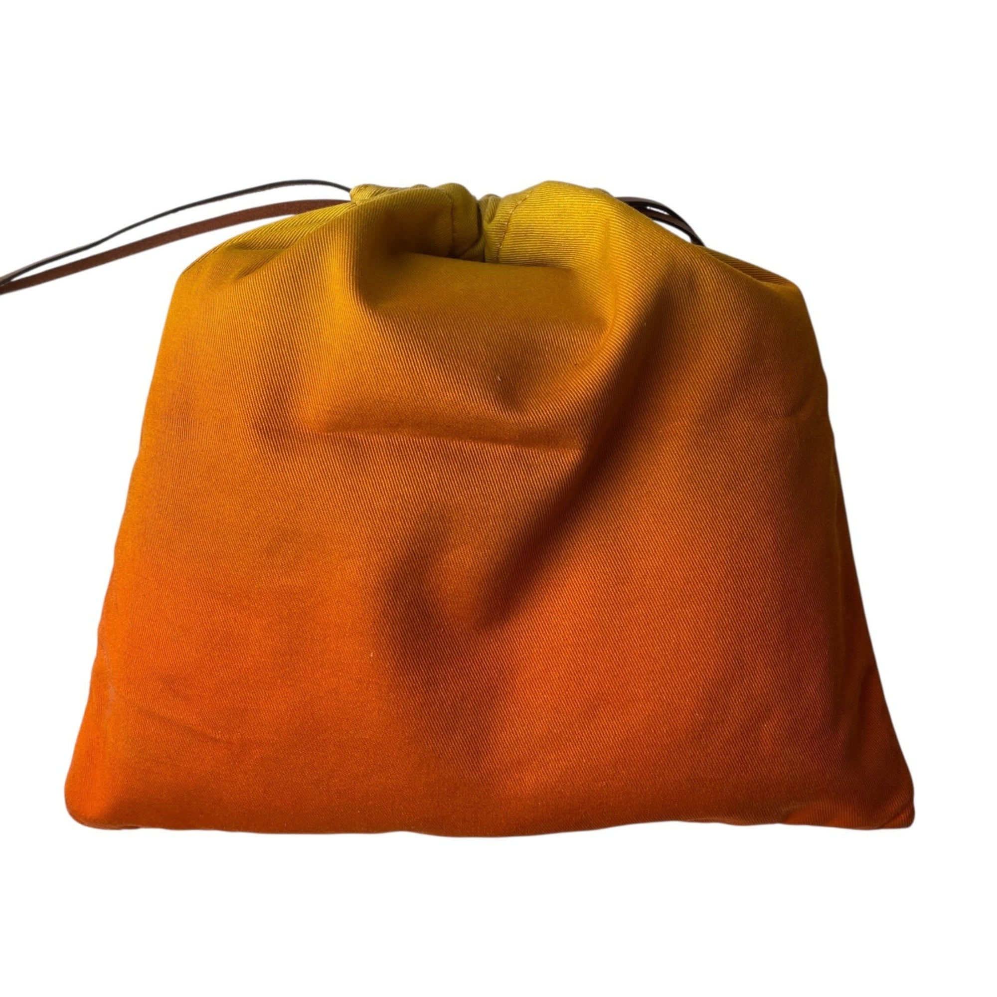 Loewe Orange Yellow Cotton Leather Pouch (Pre-Owned)