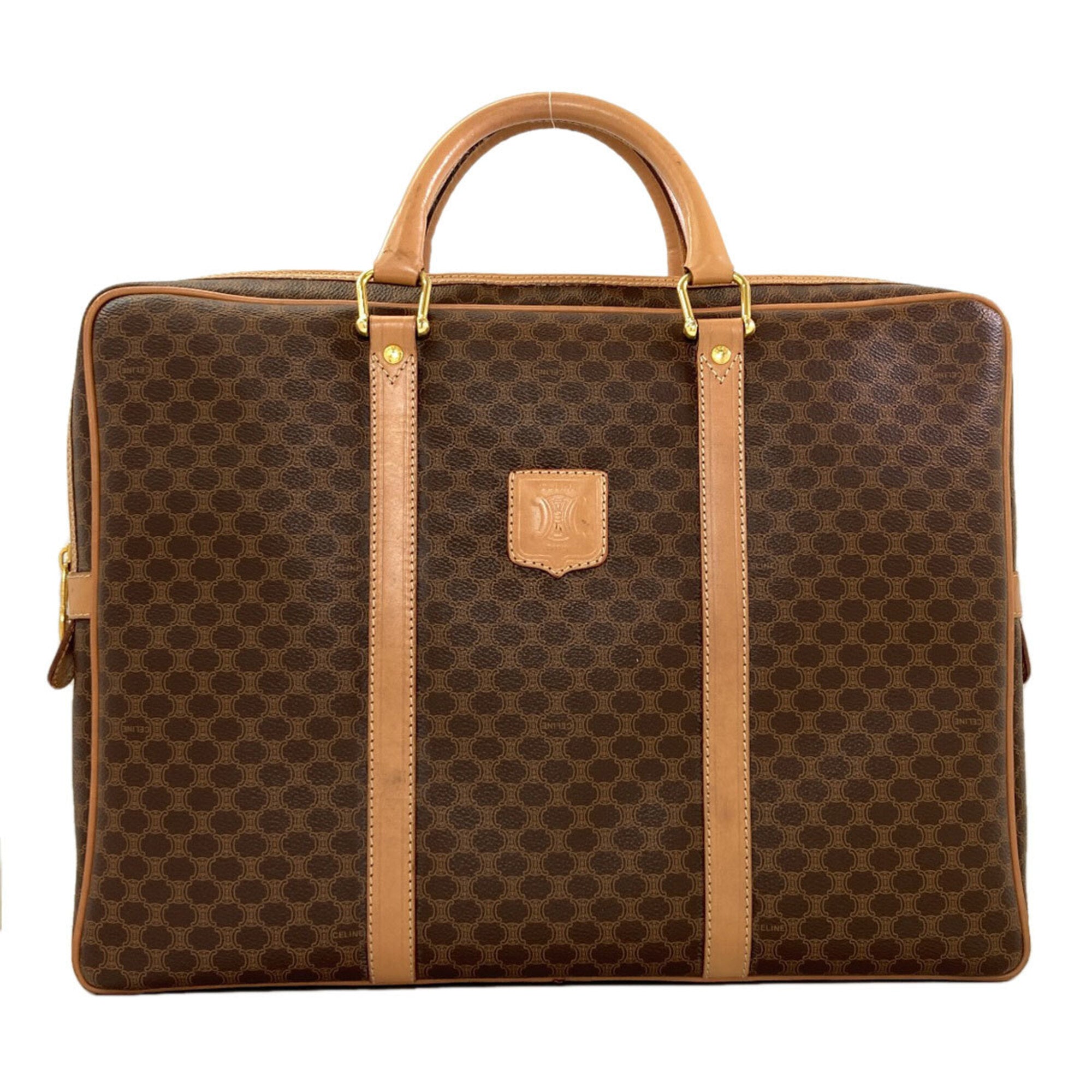 Celine Brown Leather Briefcase (Pre-Owned)