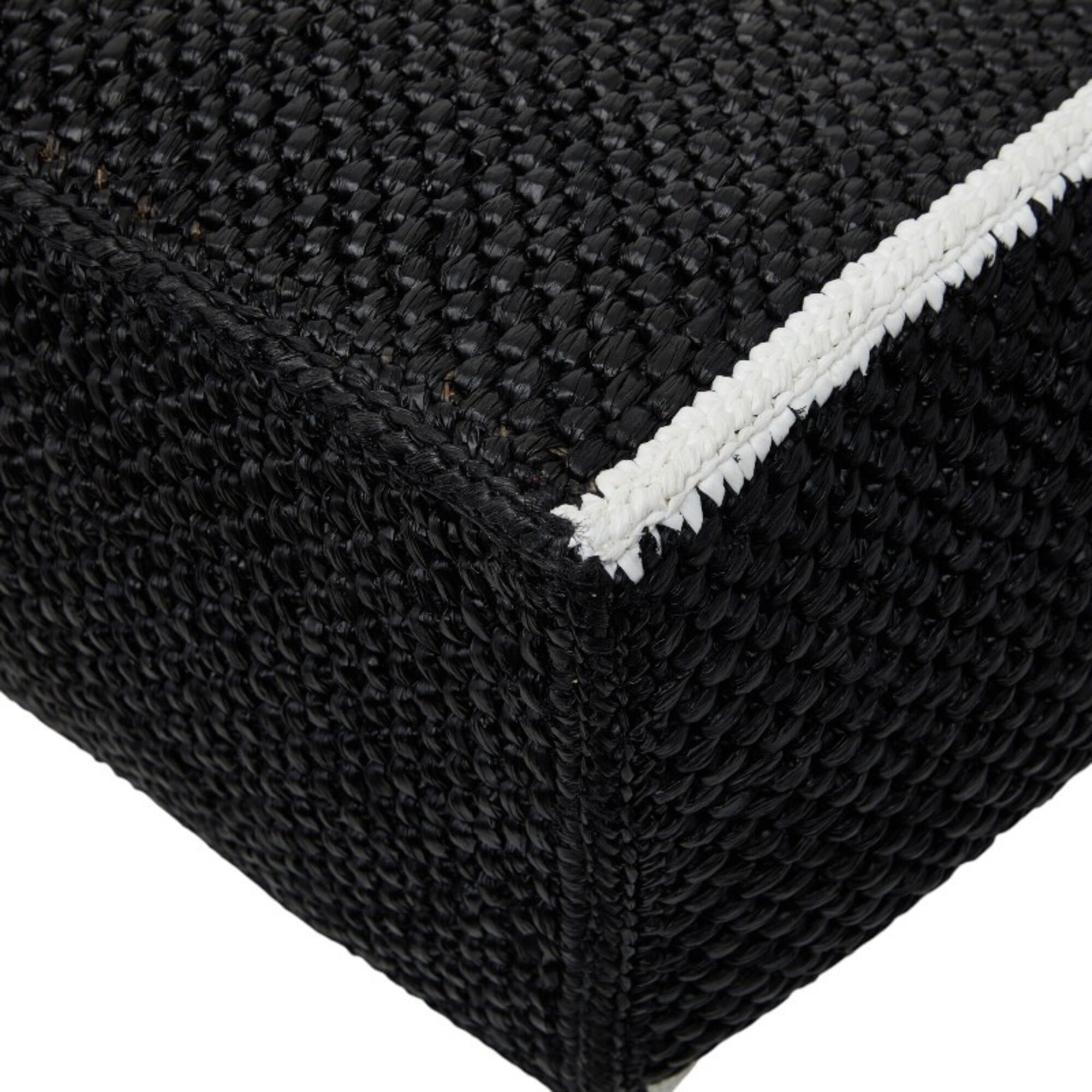 Loewe Black Raffia Leather Shoulder Bag Tote Bag (Pre-Owned)