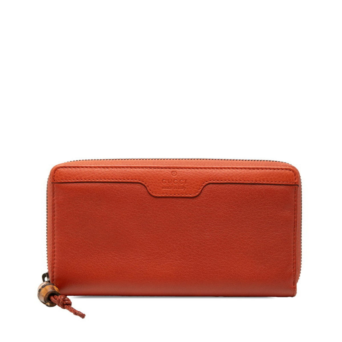 Gucci Orange Leather Long Wallet (Bi-Fold) (Pre-Owned)