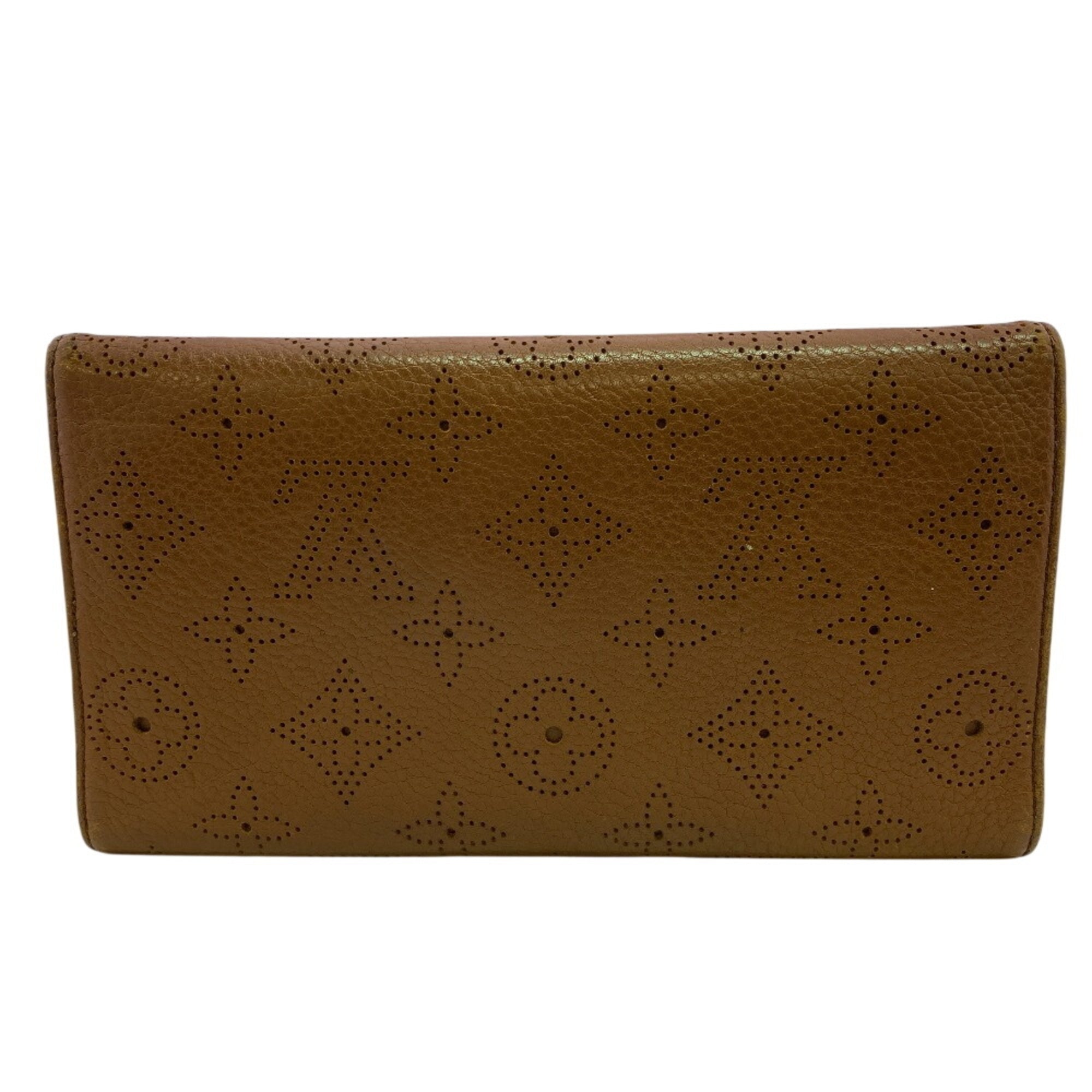 Louis Vuitton Brown Leather Long Wallet (Bi-Fold) (Pre-Owned)