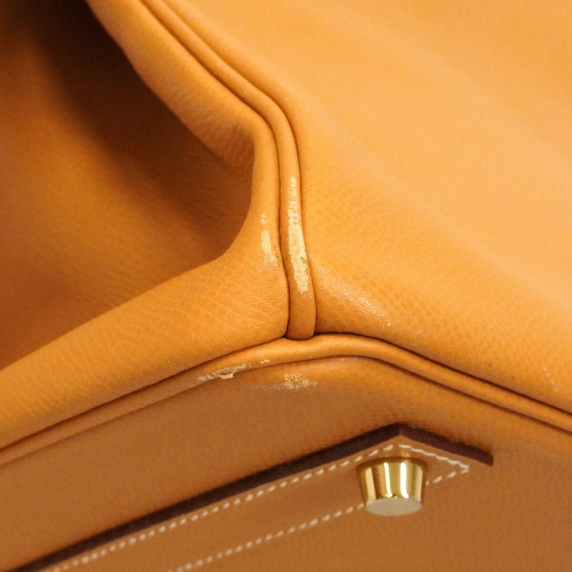 Hermes Natural Courchevel Leather Handbag (Pre-Owned)