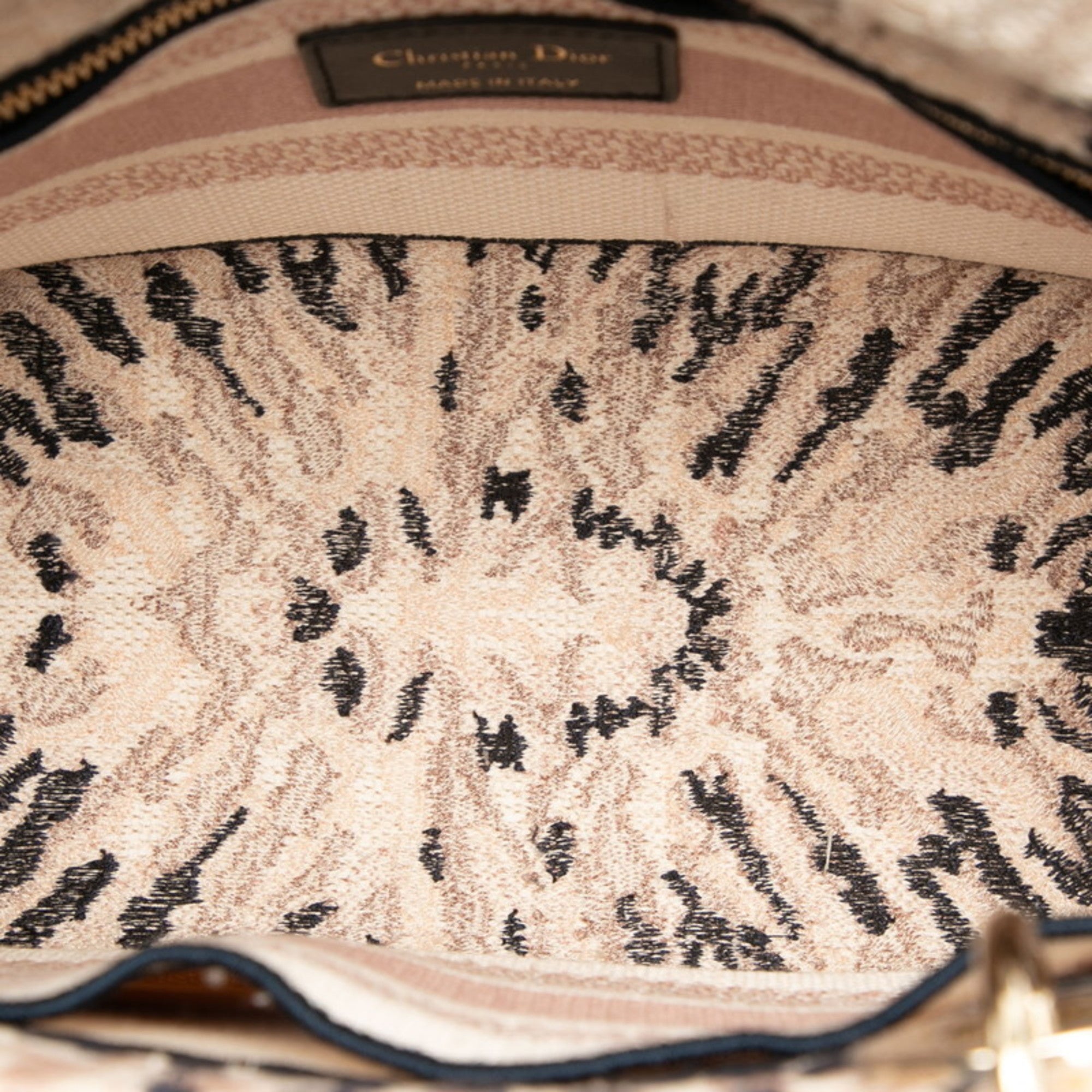 Christian Dior Navy Pink Canvas Handbag Shoulder Bag (Pre-Owned)