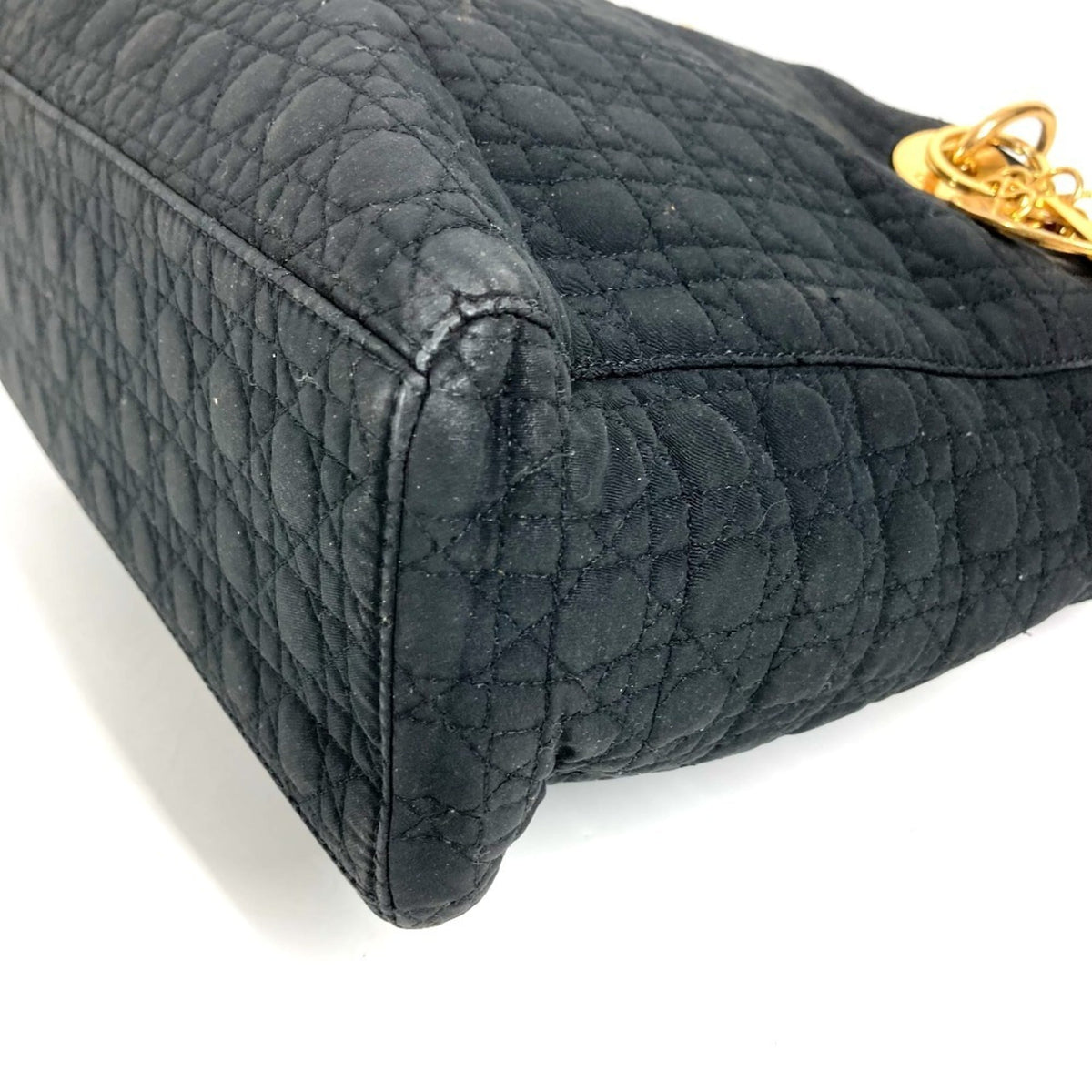 Christian Dior Black Nylon Canvas Handbag Tote Bag (Pre-Owned)