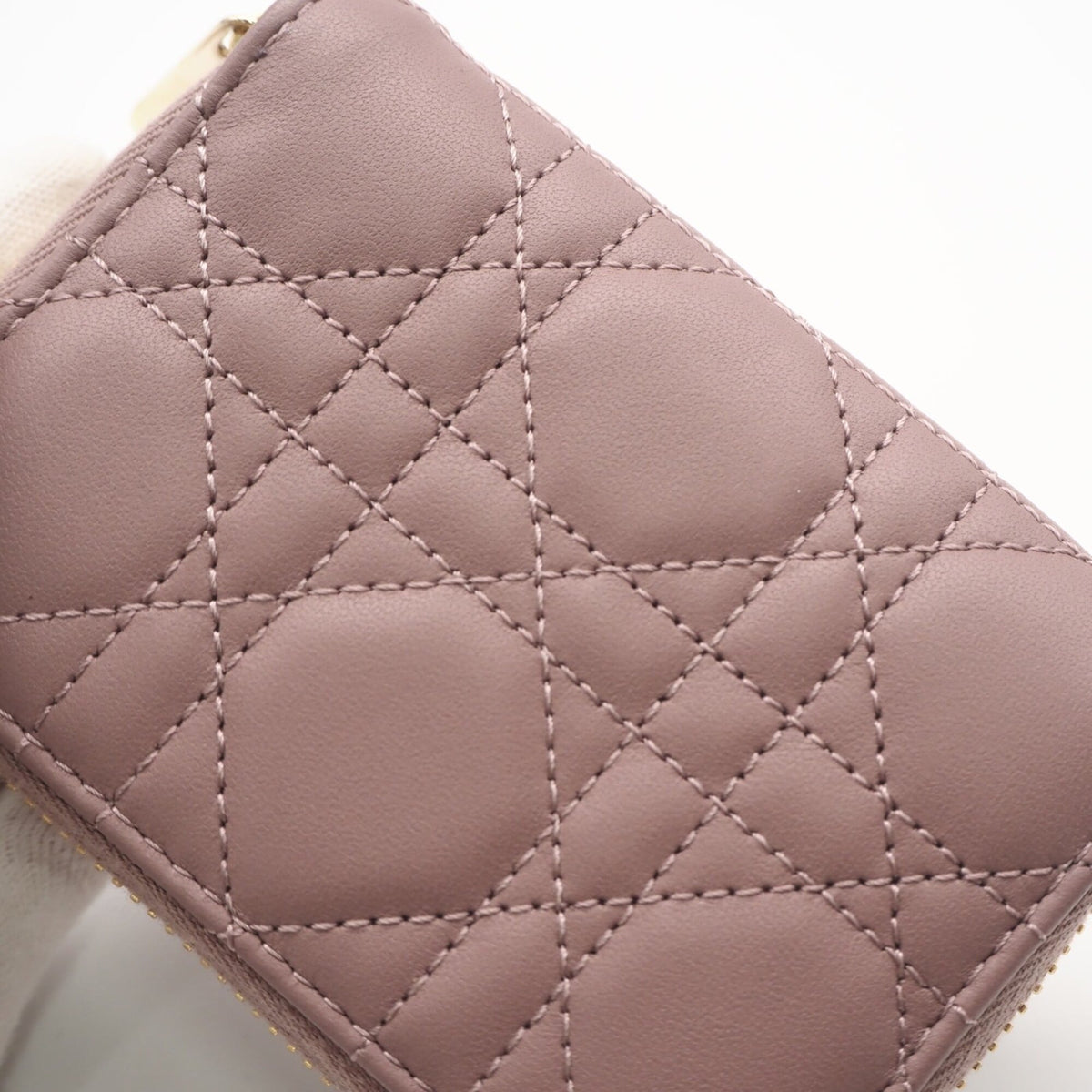 Christian Dior Purple Leather Coin Purse/Coin Case (Pre-Owned)