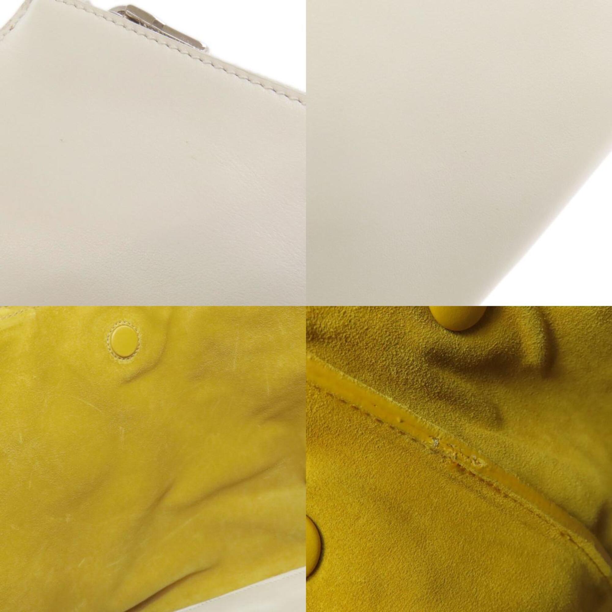 Miu Miu White Leather Tote Bag (Pre-Owned)