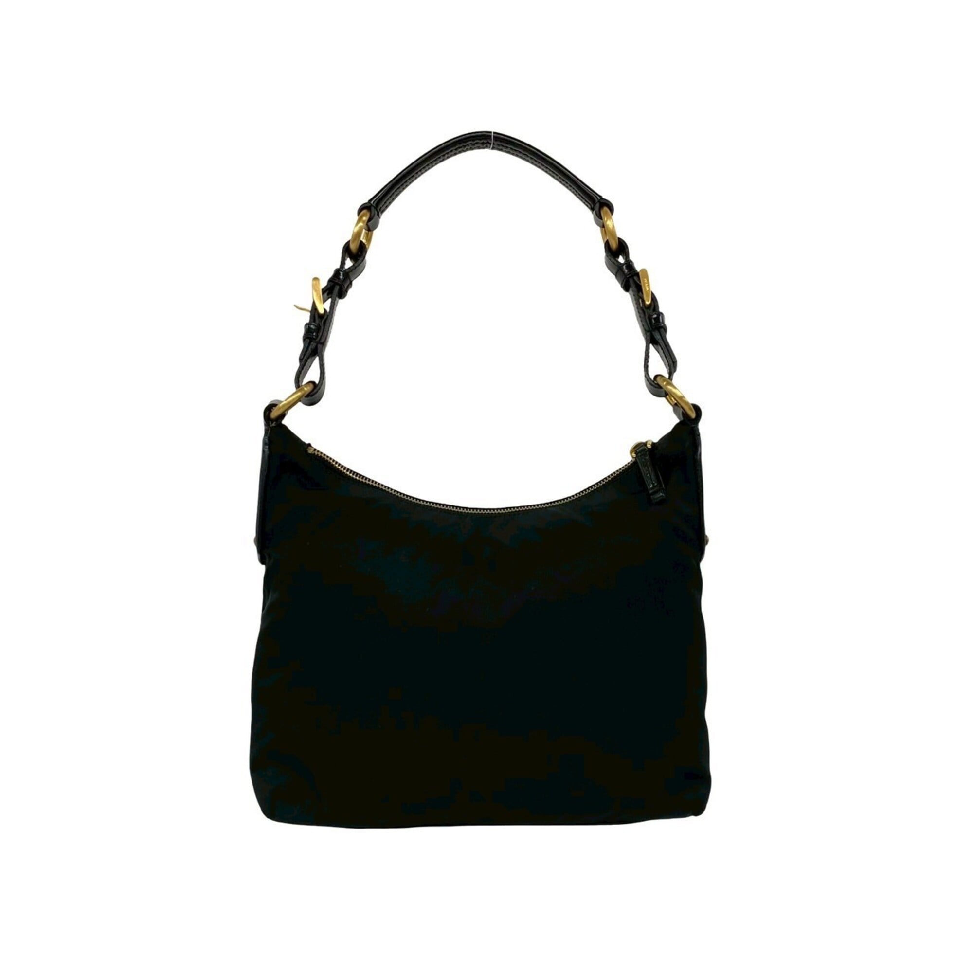 Prada Black Nylon Patent Leather Shoulder Bag (Pre-Owned)