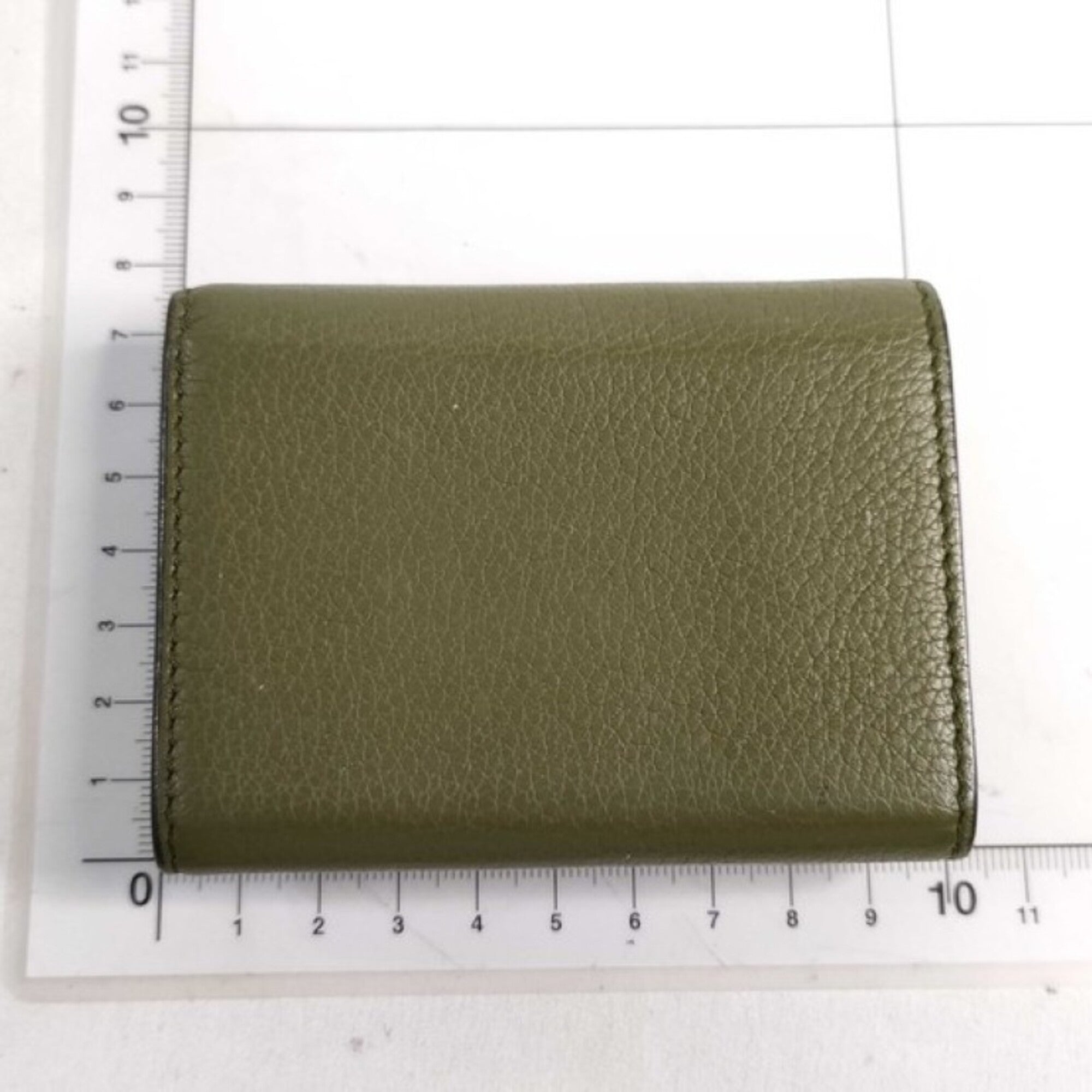 Gucci Green Leather Wallet (Tri-Fold) (Pre-Owned)