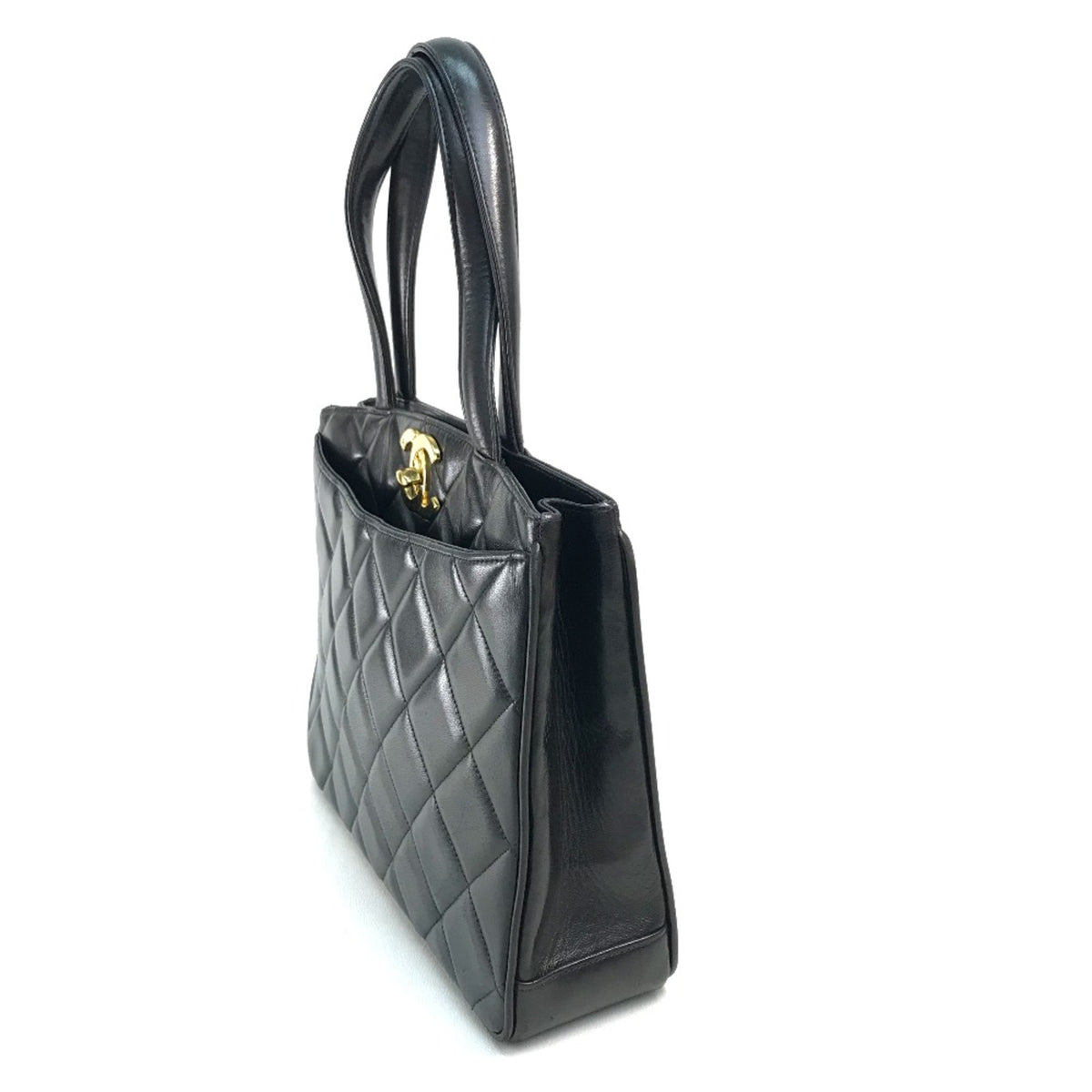 Chanel Black Leather Tote Bag (Pre-Owned)